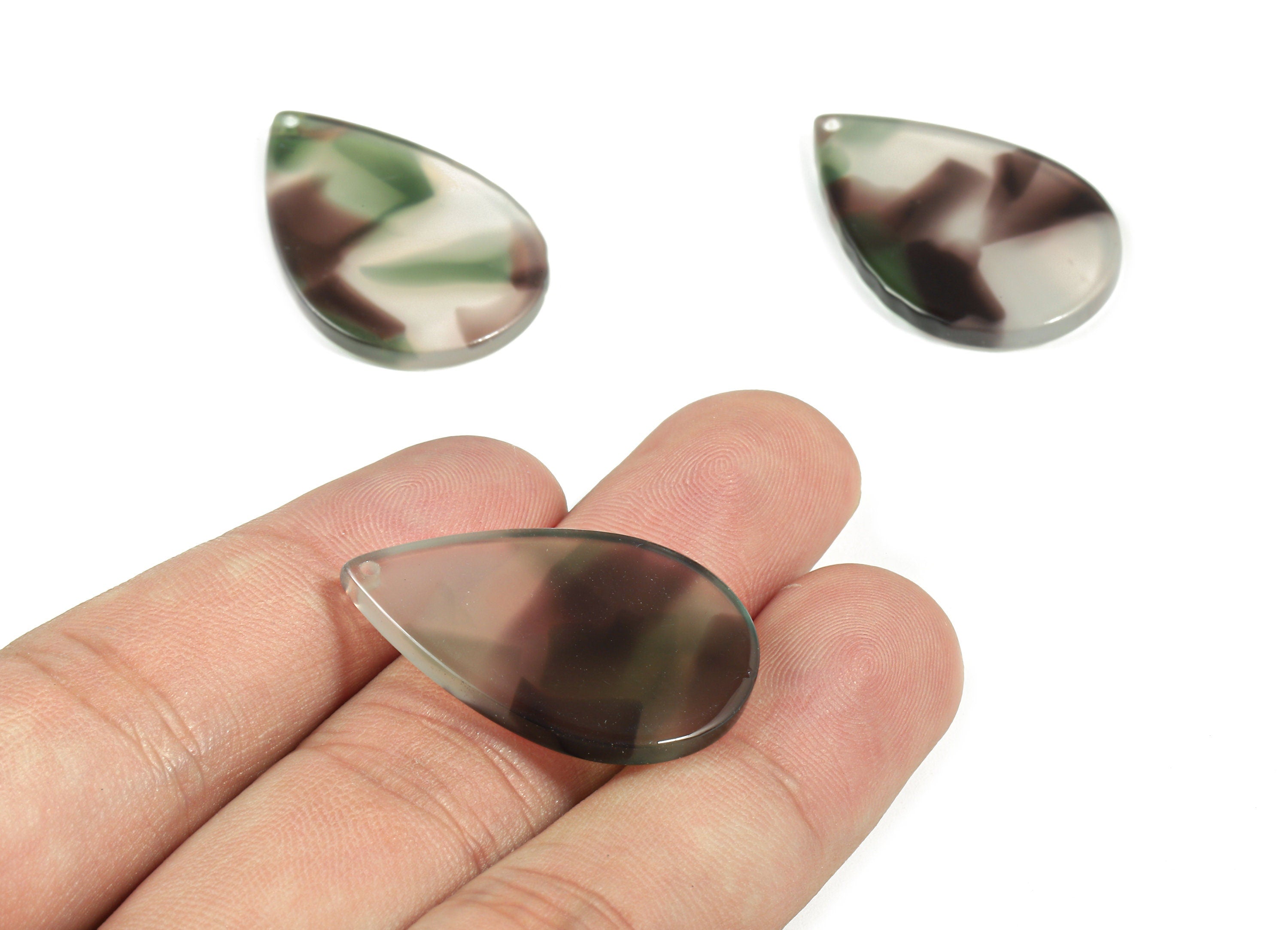 Acetate Drop Charms - Drop Earring and Pendant - Earring Findings - Jewelry Supplies - Color Code: A349 - 30.92x21.08x2.6mm - AC1127-A349 - DOMEDBAZAAR