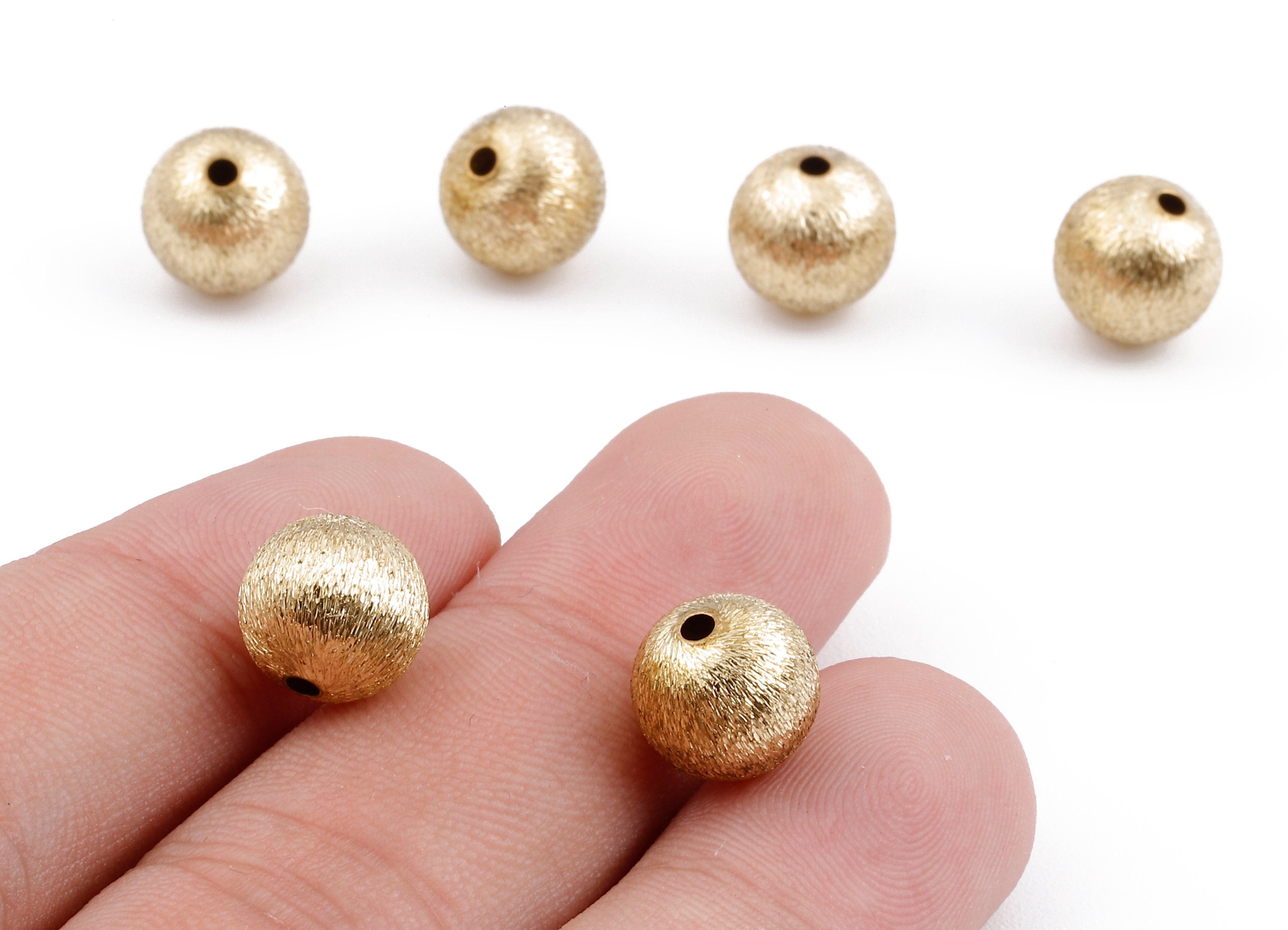 Brass Spacer Ball Beads - Raw Brass Spacer Ball Beads - Necklace Beads - Earring Findings - Jewelry Supplies - 10.08x9.94mm - PP2336 - DOMEDBAZAAR