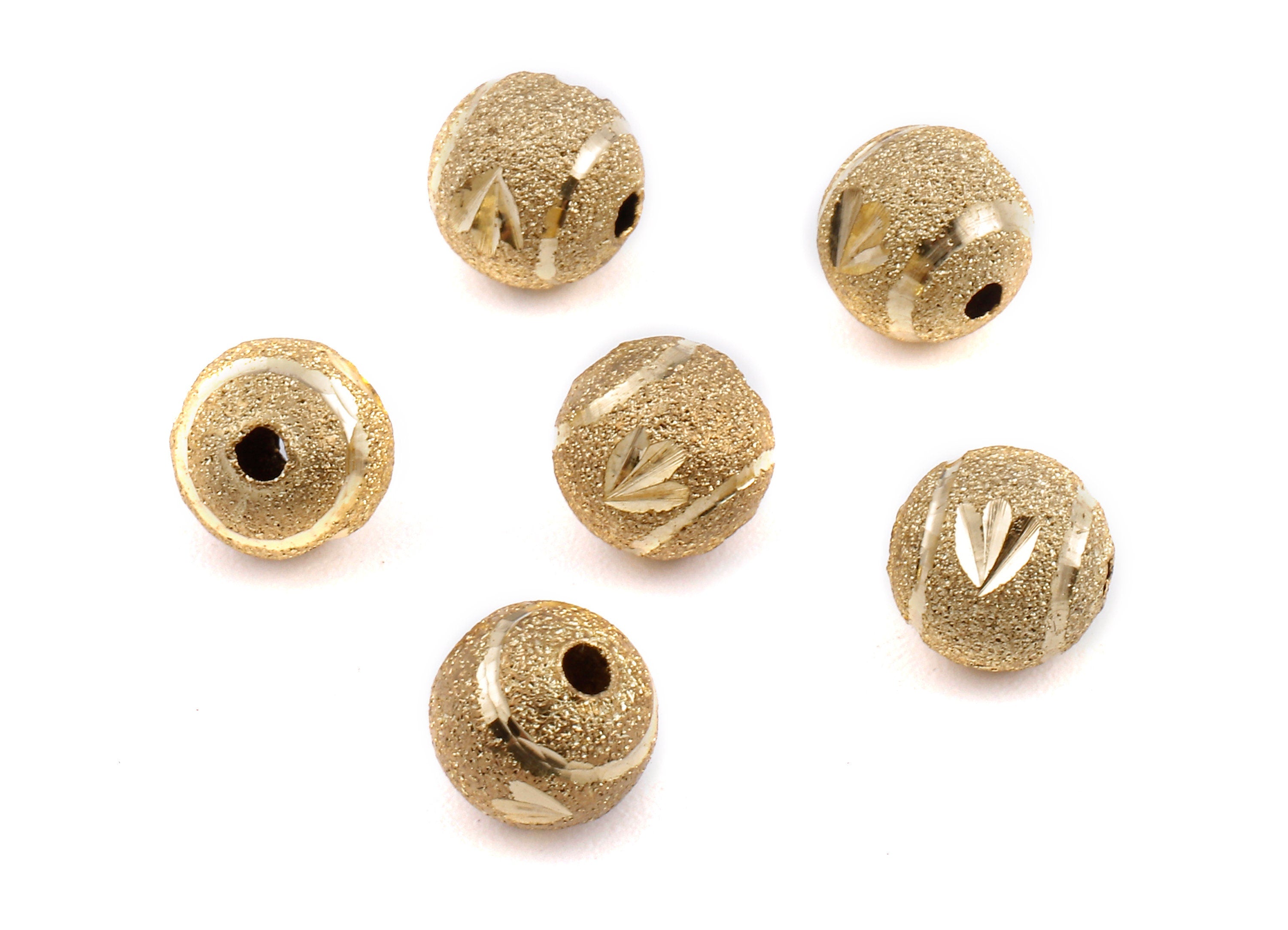 Brass Spacer Ball Beads - Raw Brass Spacer Ball Beads - Necklace Beads - Earring Findings - Jewelry Supplies  - 8.01x7.95mm - PP2308 - DOMEDBAZAAR