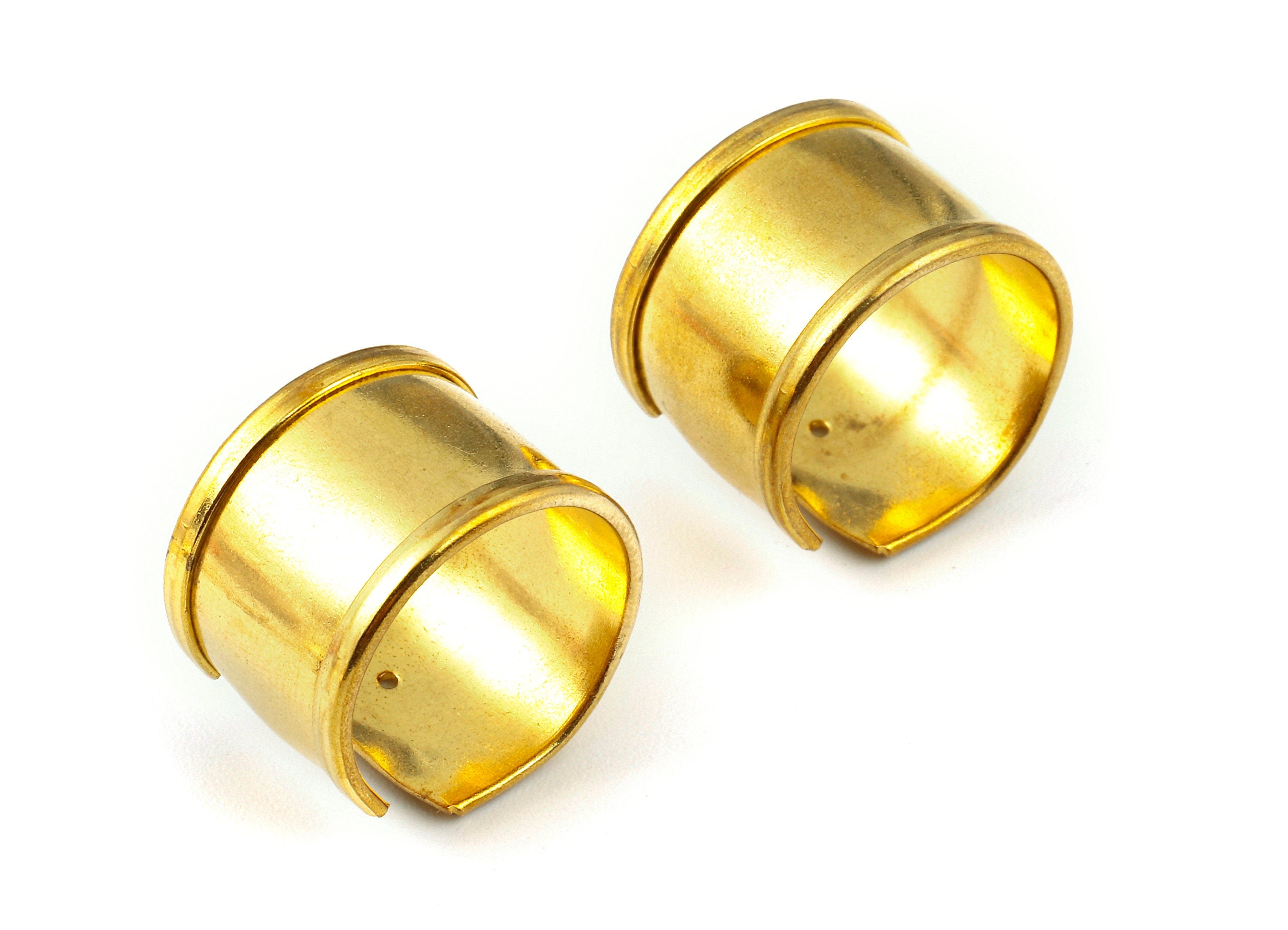 Brass Adjustable Ring Charms - Brass Adjustable Ring - Adjustable Ring Findings - Jewelry Supplies - 19.98x14.48x1.15mm - PP2363 - DOMEDBAZAAR