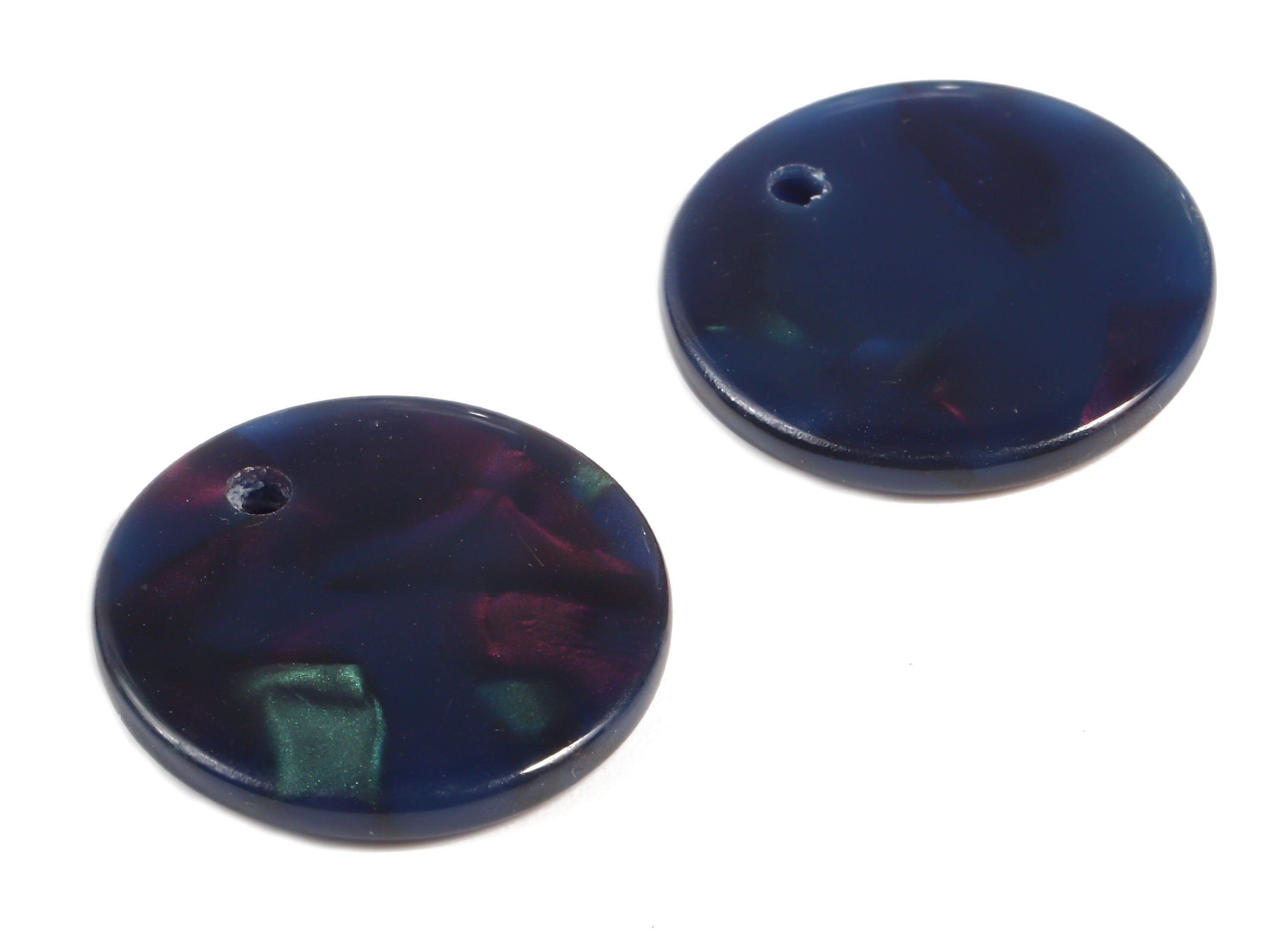 Acetate Round Charms - Coin Earrings and Pendant - Earring Findings - Jewelry Supplys - Color Code: A391 - 20.08x20.08x2.28mm - AC1213-A391 - DOMEDBAZAAR