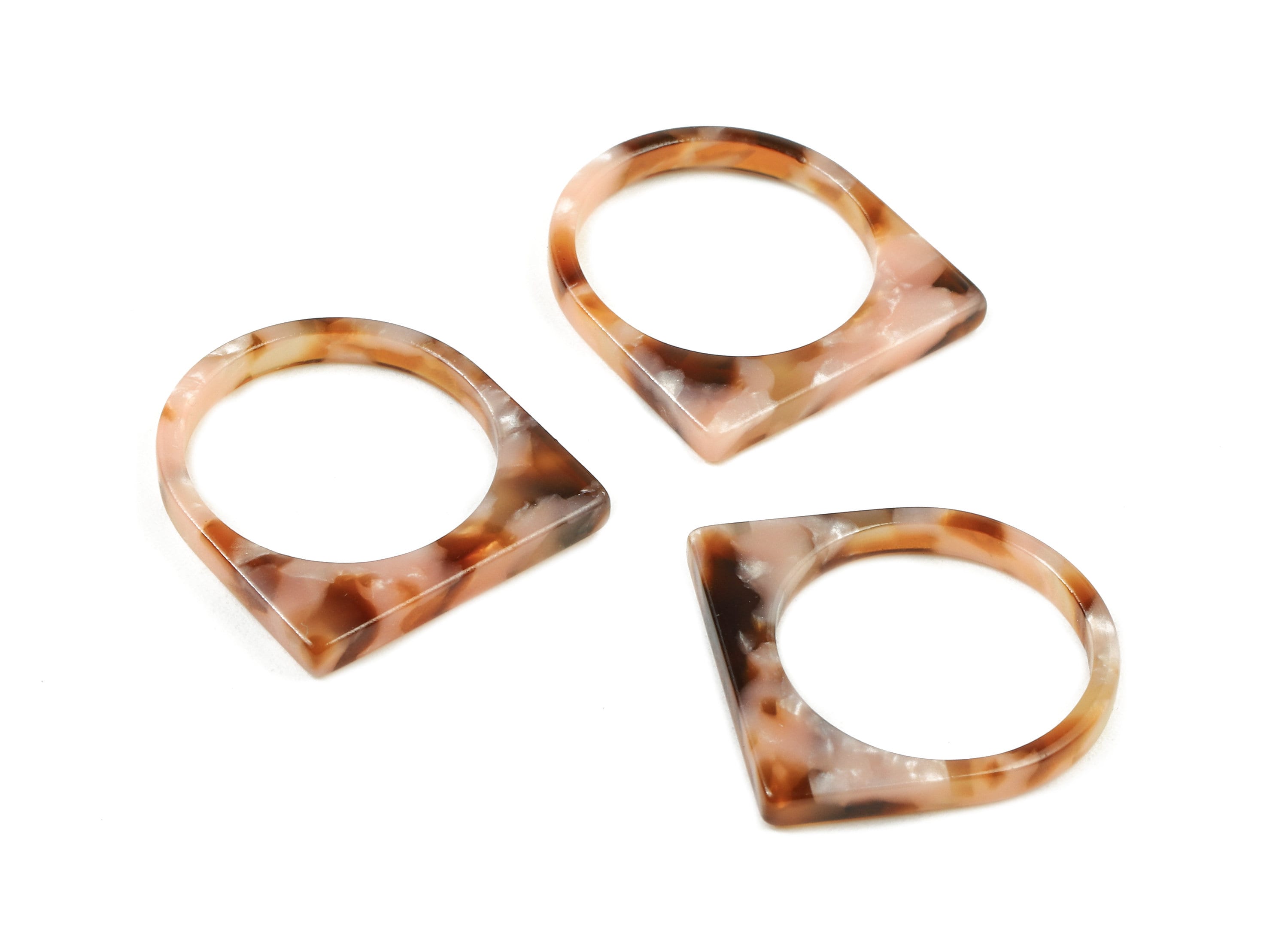 Acetate Round Charms - Acetate Ring - Acetate Round Pendant - Acetate D Earrings - Color Code: A405 - 20.63x19.28x2.69mm - AC1751-A405 - DOMEDBAZAAR