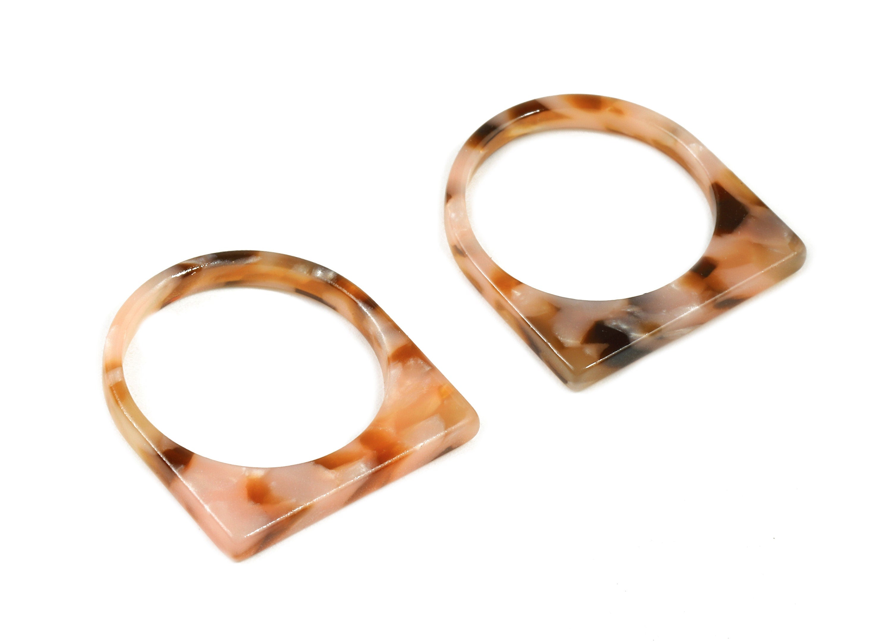 Acetate Round Charms - Acetate Ring - Acetate Round Pendant - Acetate D Earrings - Color Code: A405 - 21.09x19.81x2.73mm - AC1752-A405 - DOMEDBAZAAR
