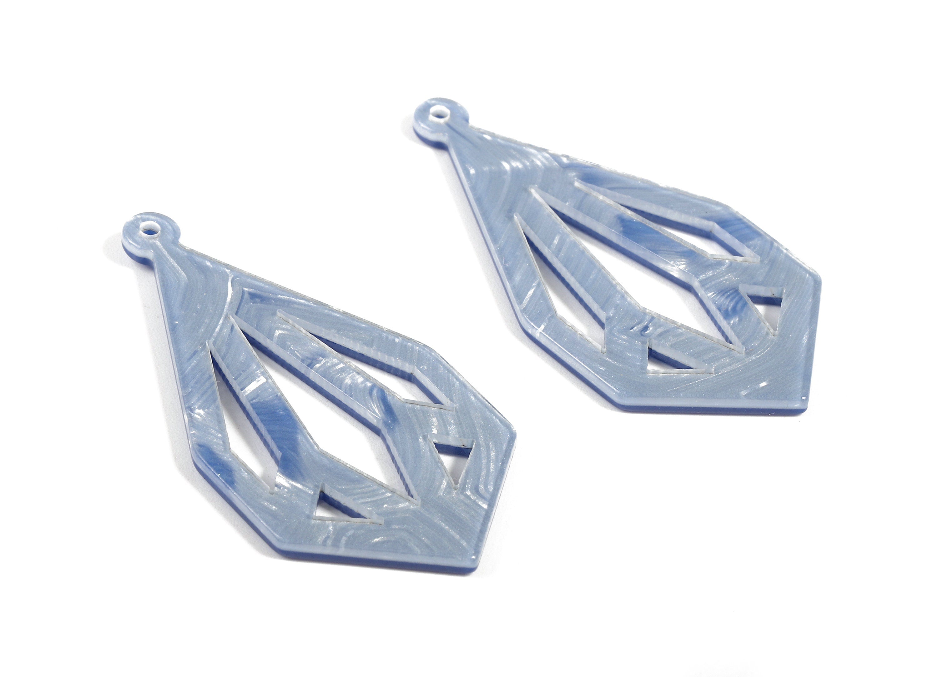 Acetate Diamond Charms - Diamond Earrings and Pendant - Earring Findings - Color Code:A385 - 49.41x24.39x2.86mm - AC1724-A385 - DOMEDBAZAAR