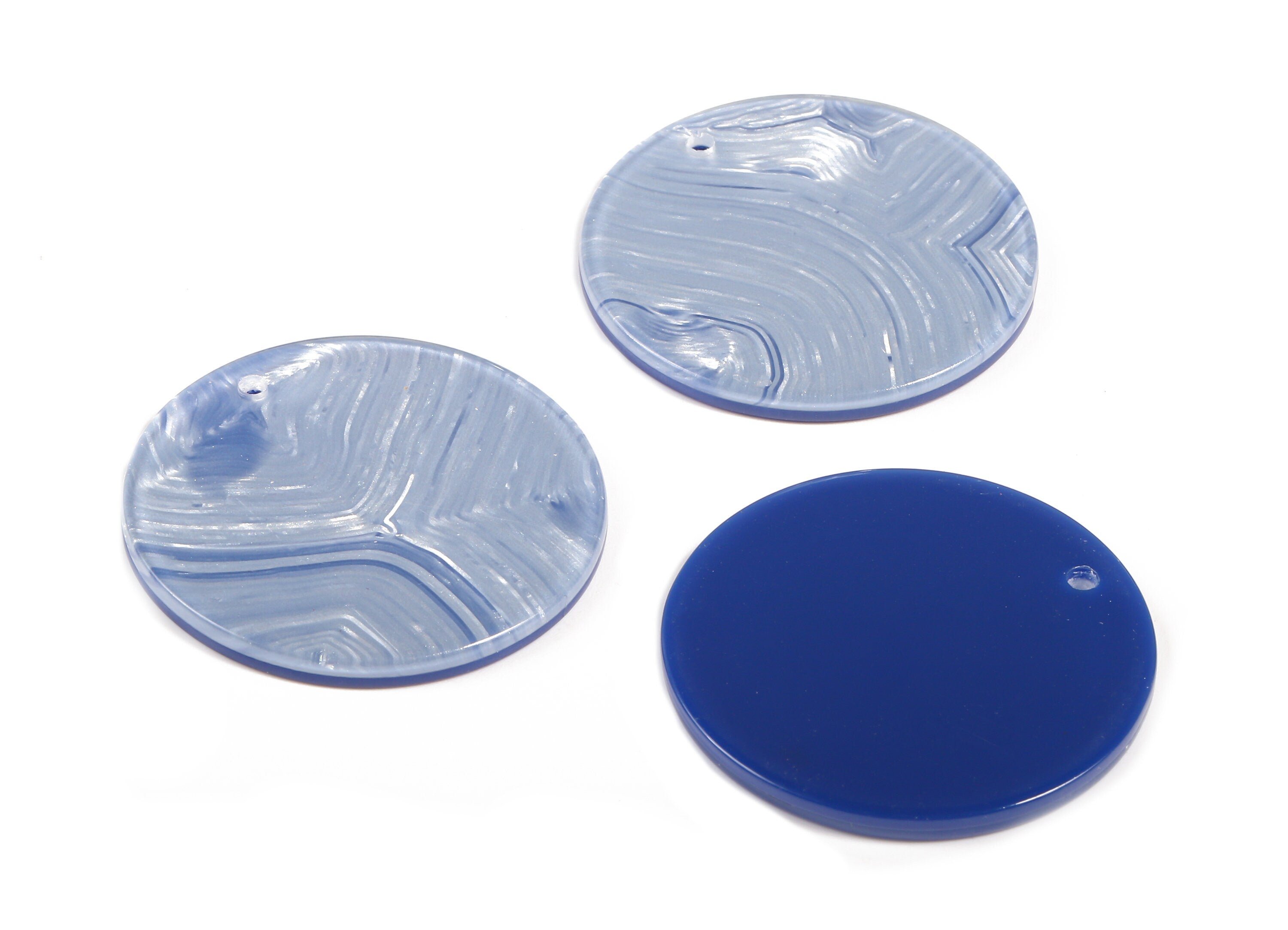 Acetate Round Charms - Coin Earrings and Pendant - Earring Findings - Jewelry Supplys - Color Code: A385- 34.8x34.8x2.54mm - AC1135-A385 - DOMEDBAZAAR