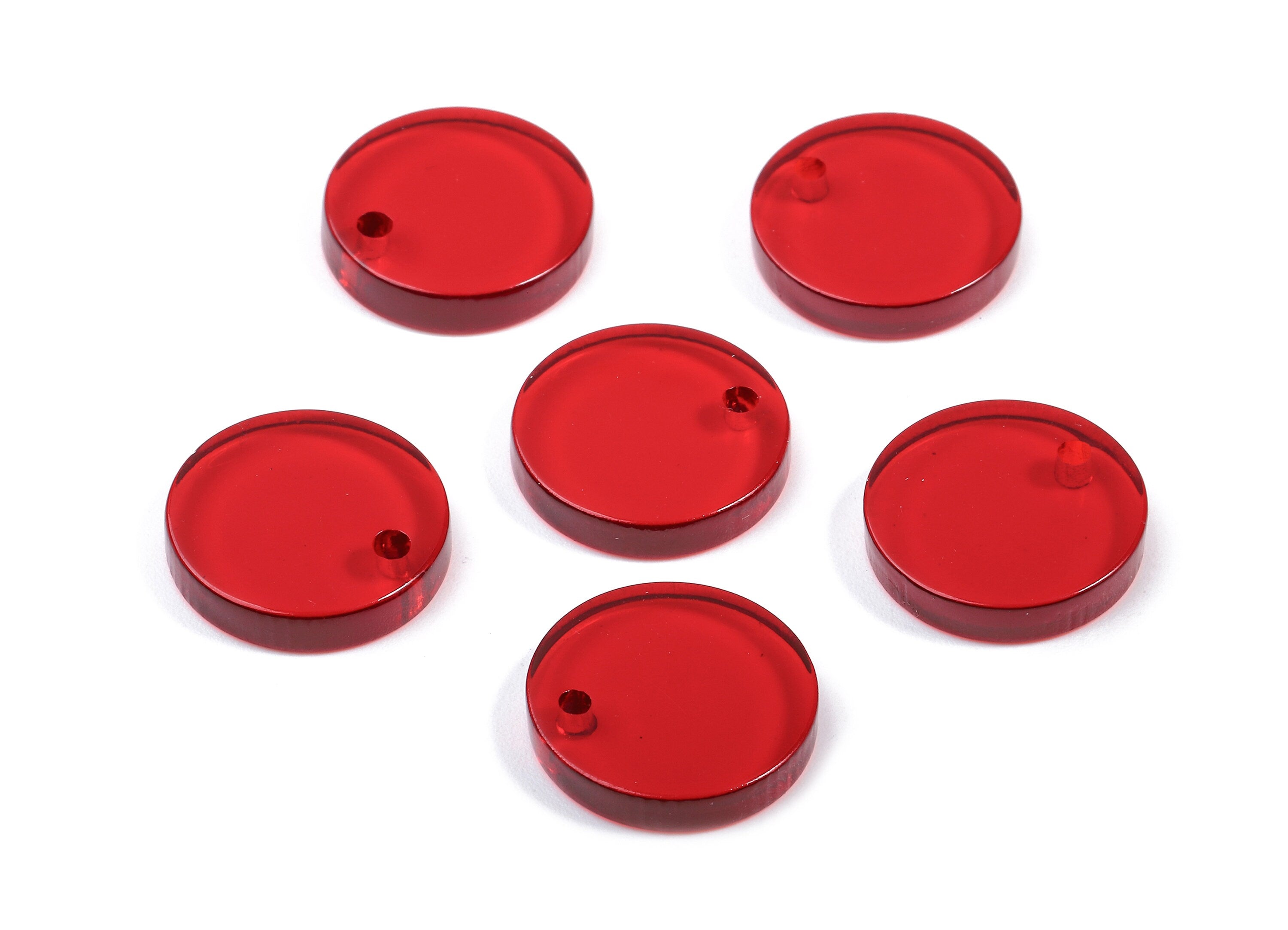 Acrylic Round Charms - Round Earrings and Pendant - Earring Findings - Jewelry Supplies - Color Code: A67 - 14.6x14.6x2.66mm - AC1064-A67 - DOMEDBAZAAR