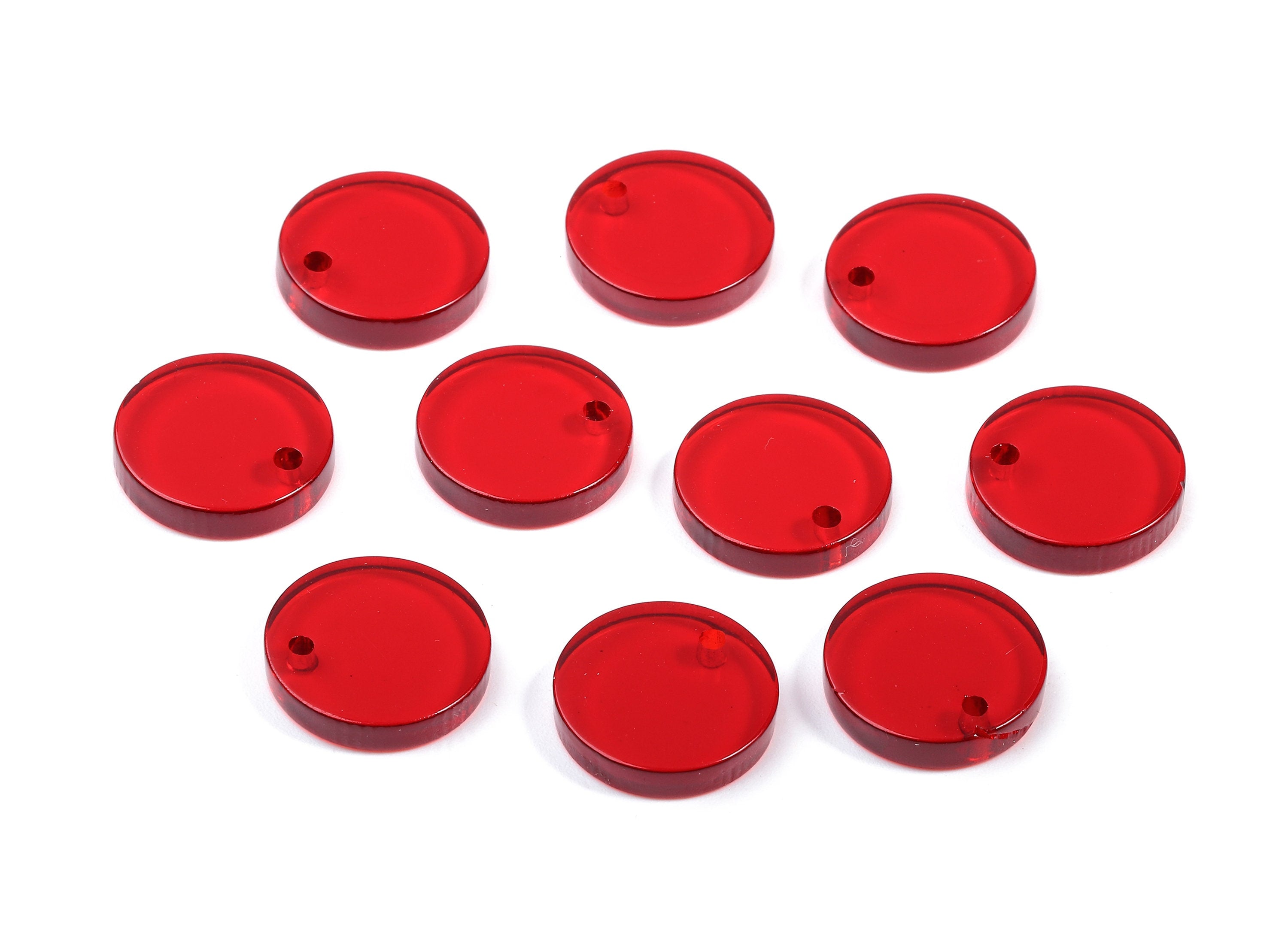 Acrylic Round Charms - Round Earrings and Pendant - Earring Findings - Jewelry Supplies - Color Code: A67 - 14.6x14.6x2.66mm - AC1064-A67 - DOMEDBAZAAR