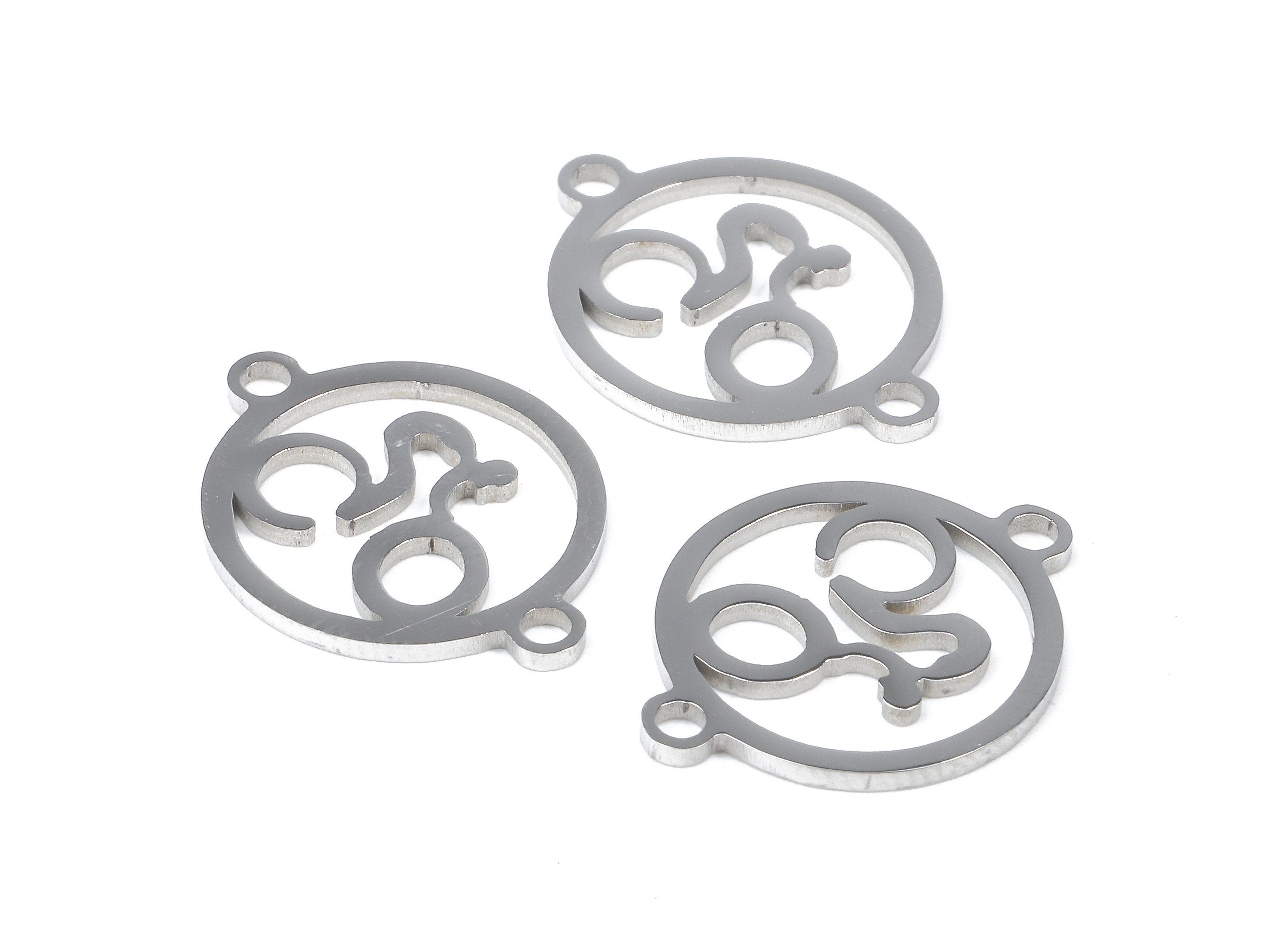 Stainless Steel Bicycler Connector - Bicycler Earrings Charms and Pendant - Bracelet Pendant - 19.8x15.41x0.94mm - SS1120 - DOMEDBAZAAR