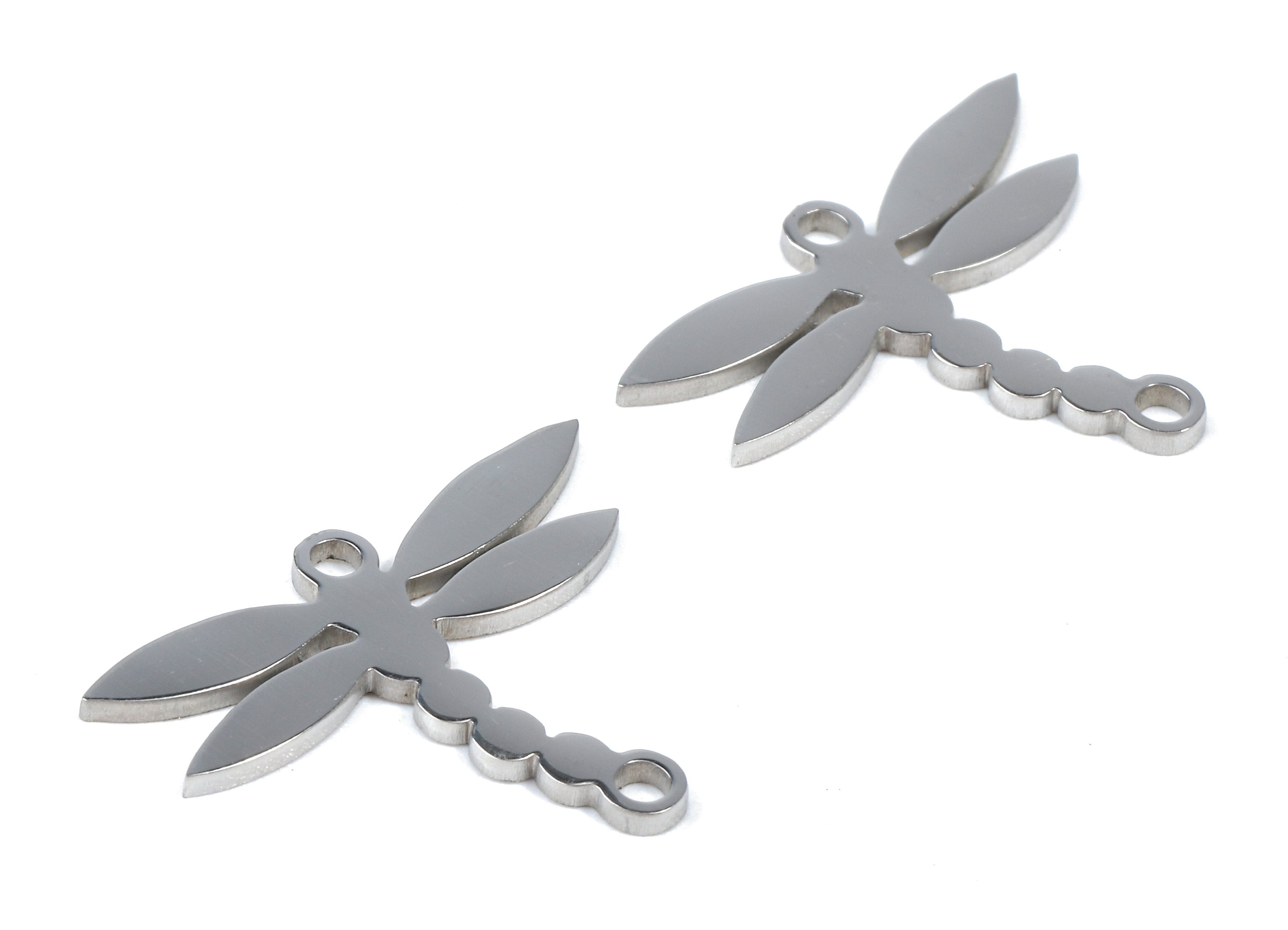 Stainless Steel Dragonfly Connector - Dragonfly Earrings Charms and Pendant - Bracelet Pendant - 16.05x20.36x0.96mm - SS1126 - DOMEDBAZAAR