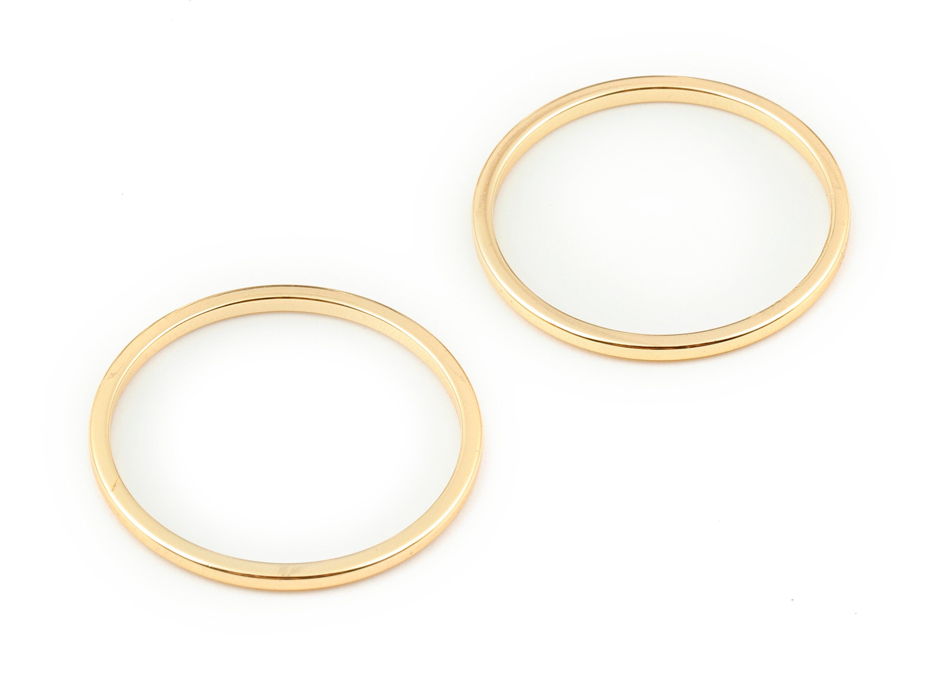 Brass Round Charms -  Brass Round Earring and Pendant - 18K Real Gold Plated Brass - Necklace Pendant - 24.98x24.98x1.57mm - RGP1104 - DOMEDBAZAAR