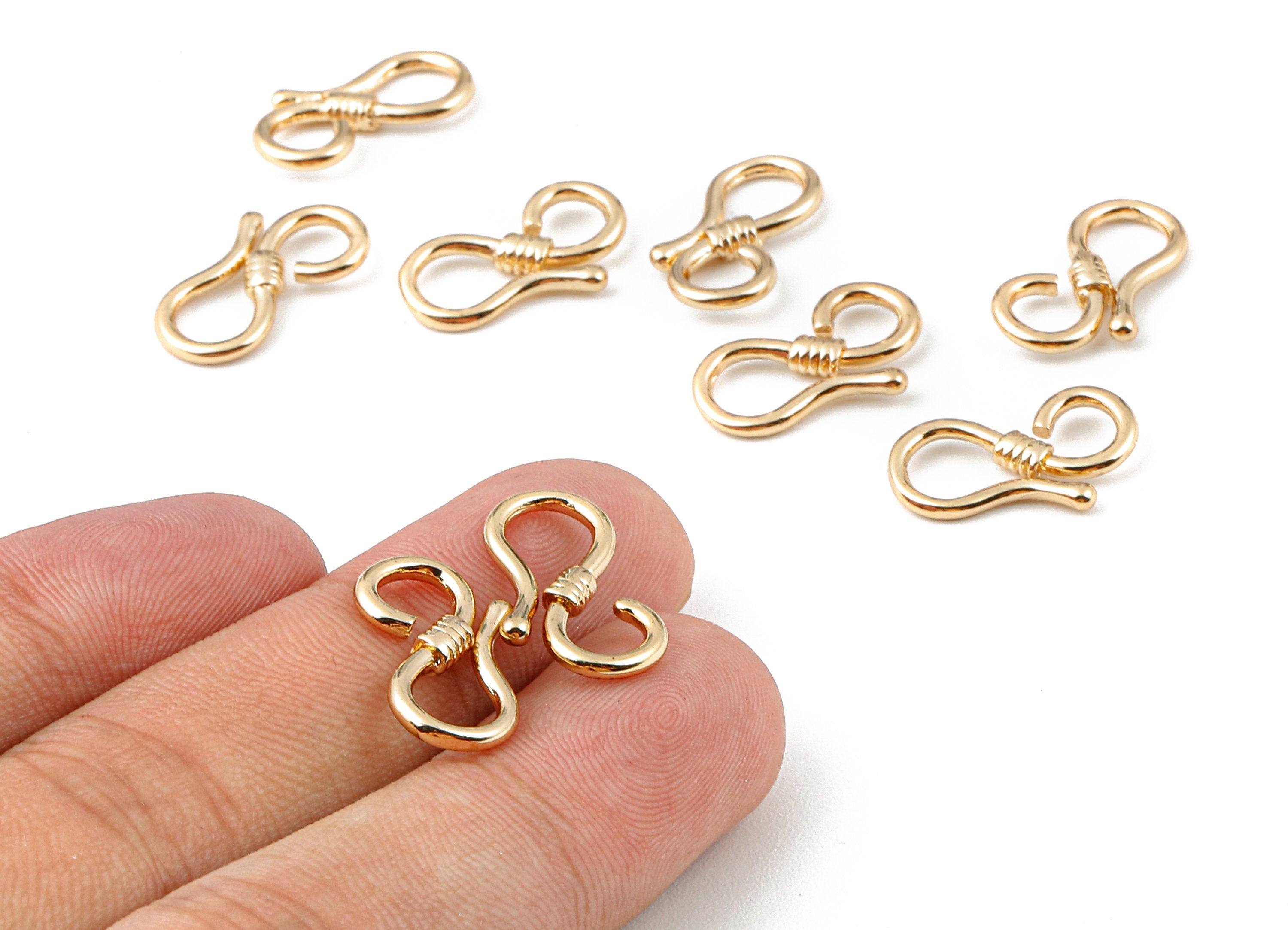Brass Earring Wires - Brass Earring Hooks - 18K  Rose Gold Plated Ear Wire - Jewelry Supplies - 18.06x11.54mm - RGP1136 - DOMEDBAZAAR