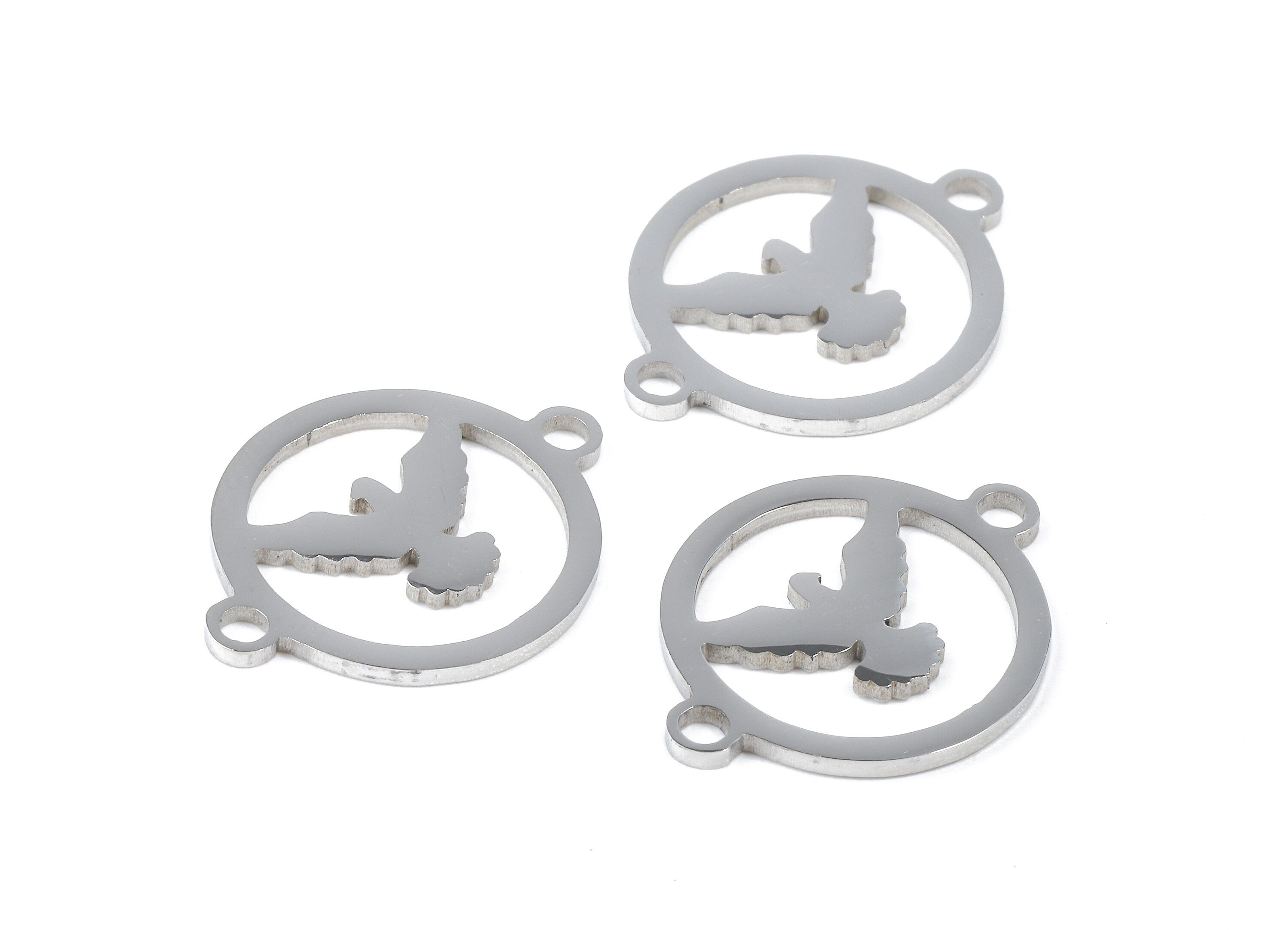 Stainless Steel Eagle Connector - Eagle Earrings Charms and Pendant - Bracelet Pendant - 19.8x15.4x0.95mm - SS1119 - DOMEDBAZAAR