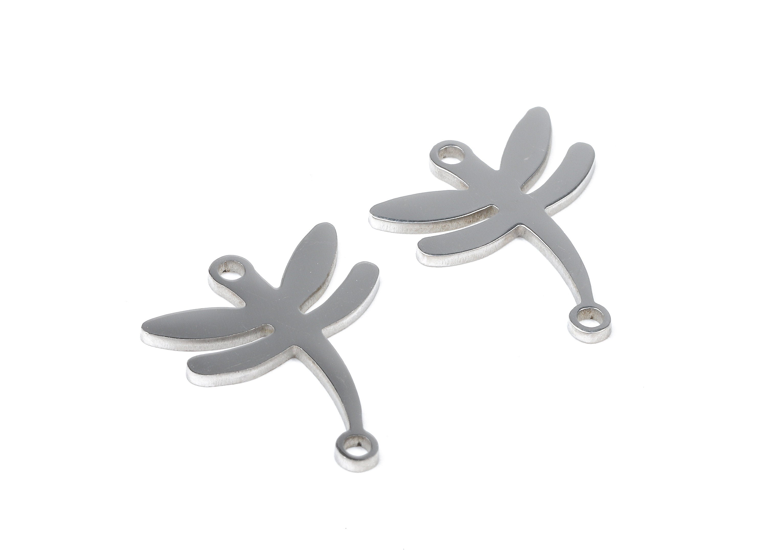 Stainless Steel Dragonfly Connector - Dragonfly Earrings Charms and Pendant - Bracelet Pendant - 18.96x14.97x0.99mm - SS1145 - DOMEDBAZAAR
