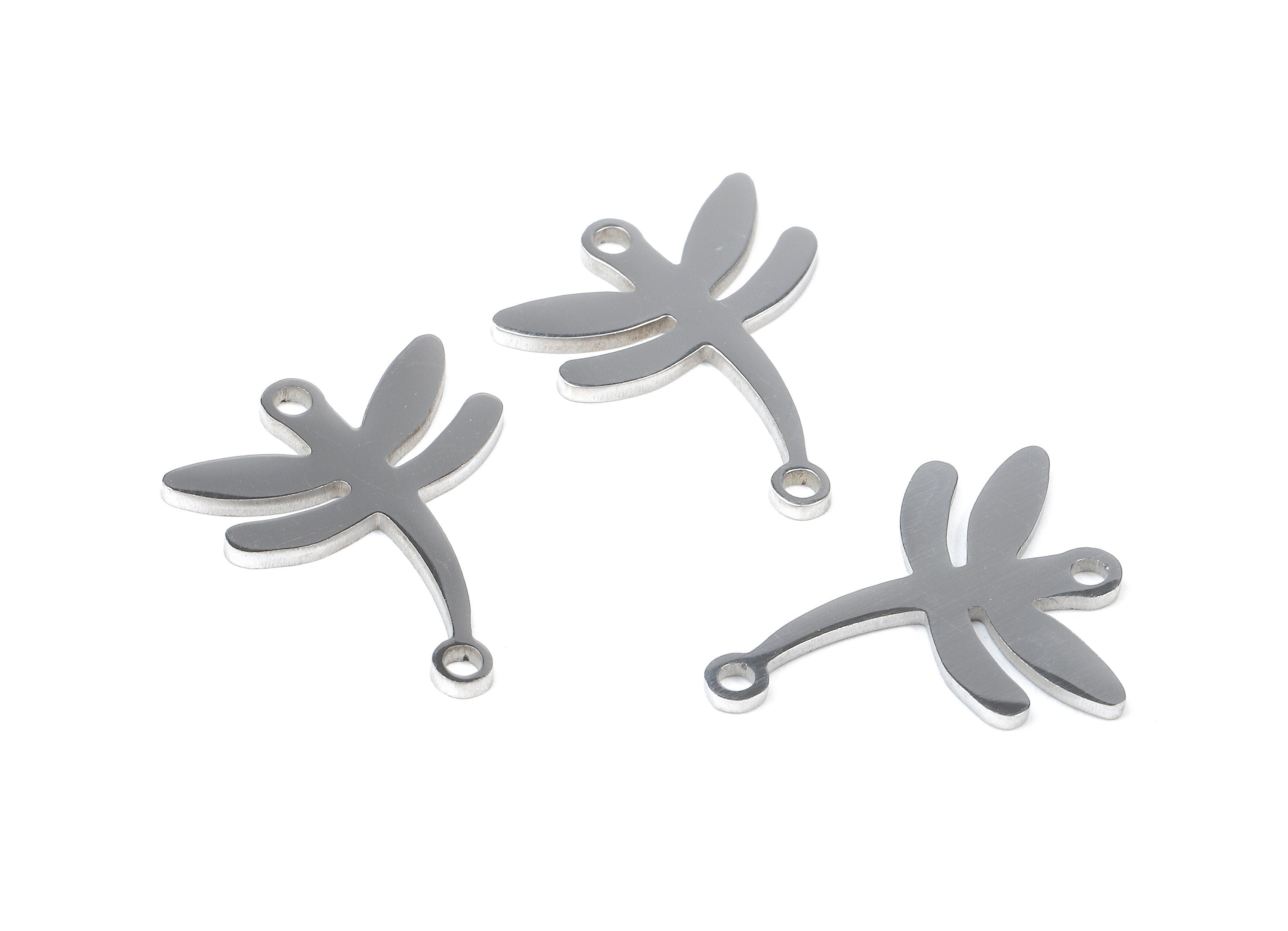 Stainless Steel Dragonfly Connector - Dragonfly Earrings Charms and Pendant - Bracelet Pendant - 18.96x14.97x0.99mm - SS1145 - DOMEDBAZAAR