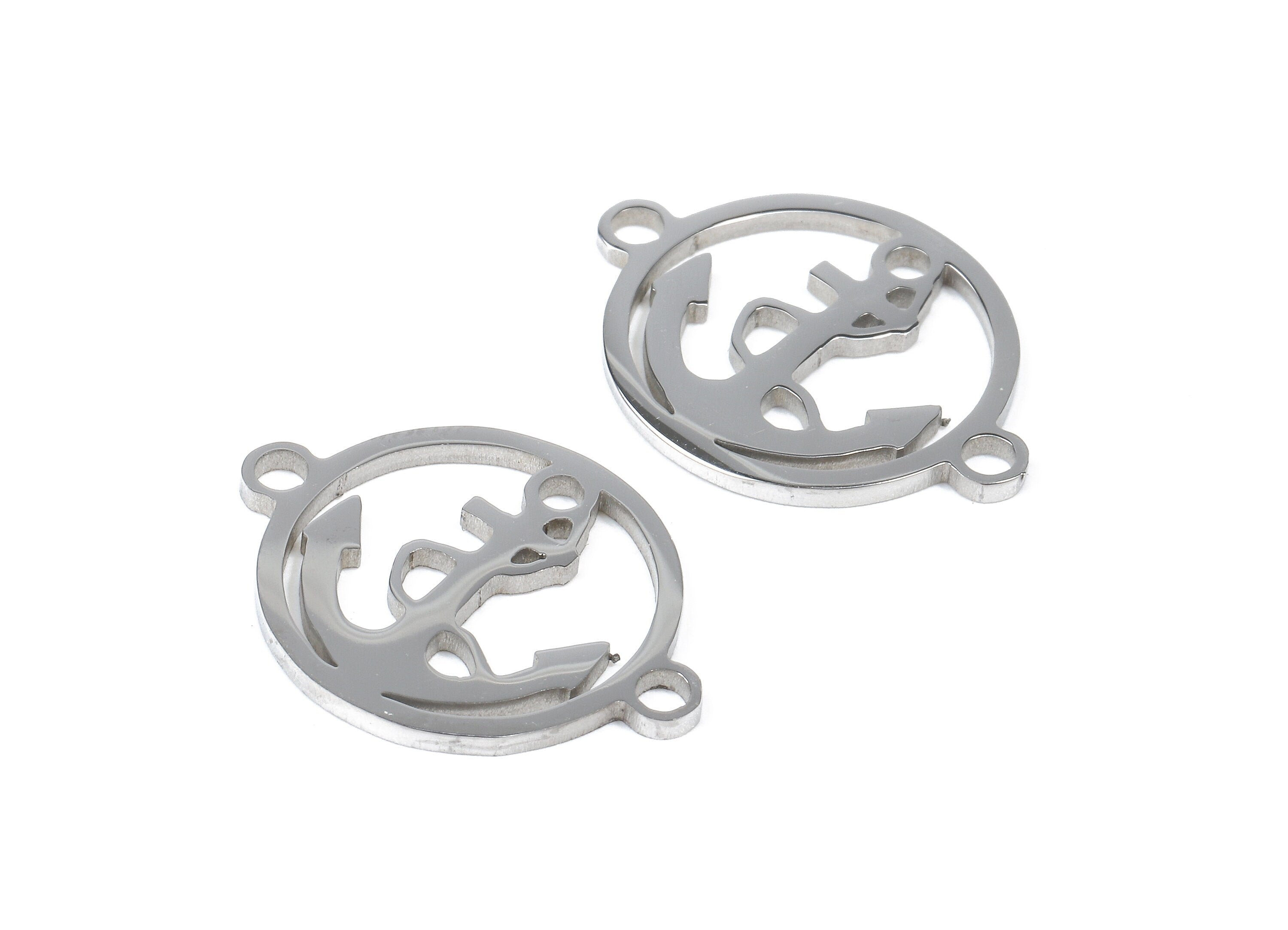 Stainless Steel Anchor Charms - Anchor Earrings and Pendant - Bracelet Pendant - Jewelry Supplies - 20.1x15.39x0.94mm - SS1129 - DOMEDBAZAAR