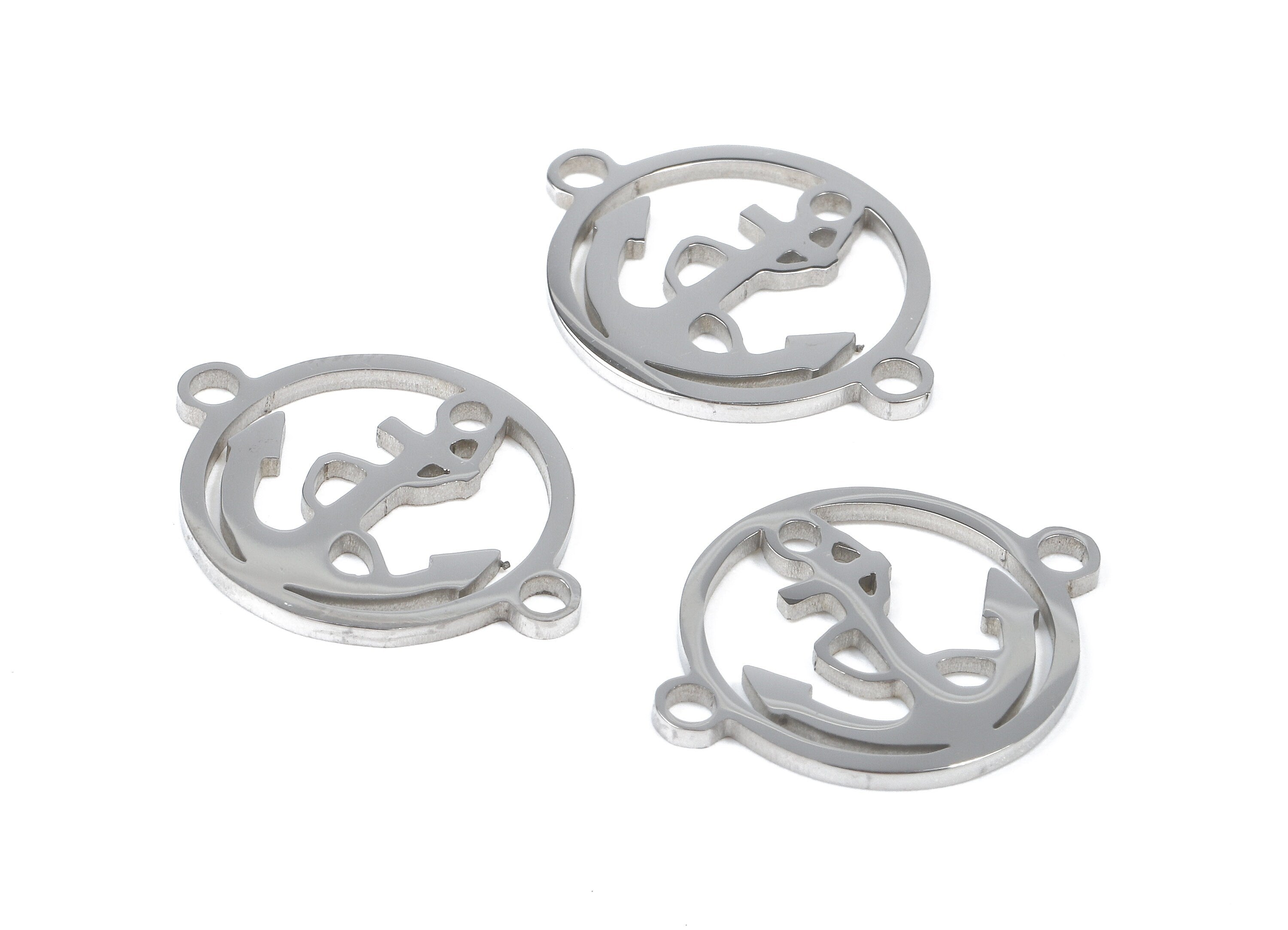 Stainless Steel Anchor Charms - Anchor Earrings and Pendant - Bracelet Pendant - Jewelry Supplies - 20.1x15.39x0.94mm - SS1129 - DOMEDBAZAAR