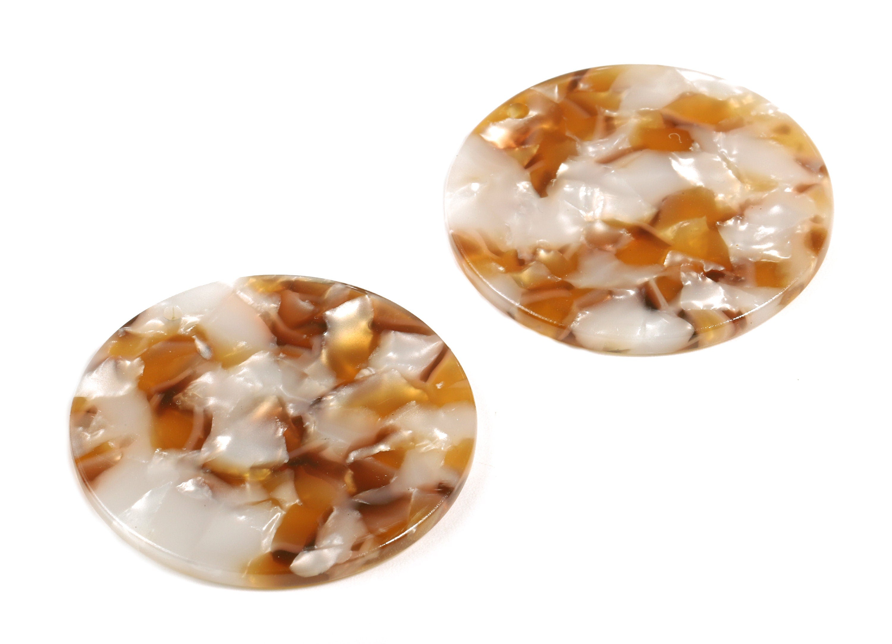 Acetate Round Charms - Coin Earrings and Pendant - Earring Findings - Jewelry Supplys - Color Code: A376 - 35x35x2.11mm - AC1135-A376 - DOMEDBAZAAR