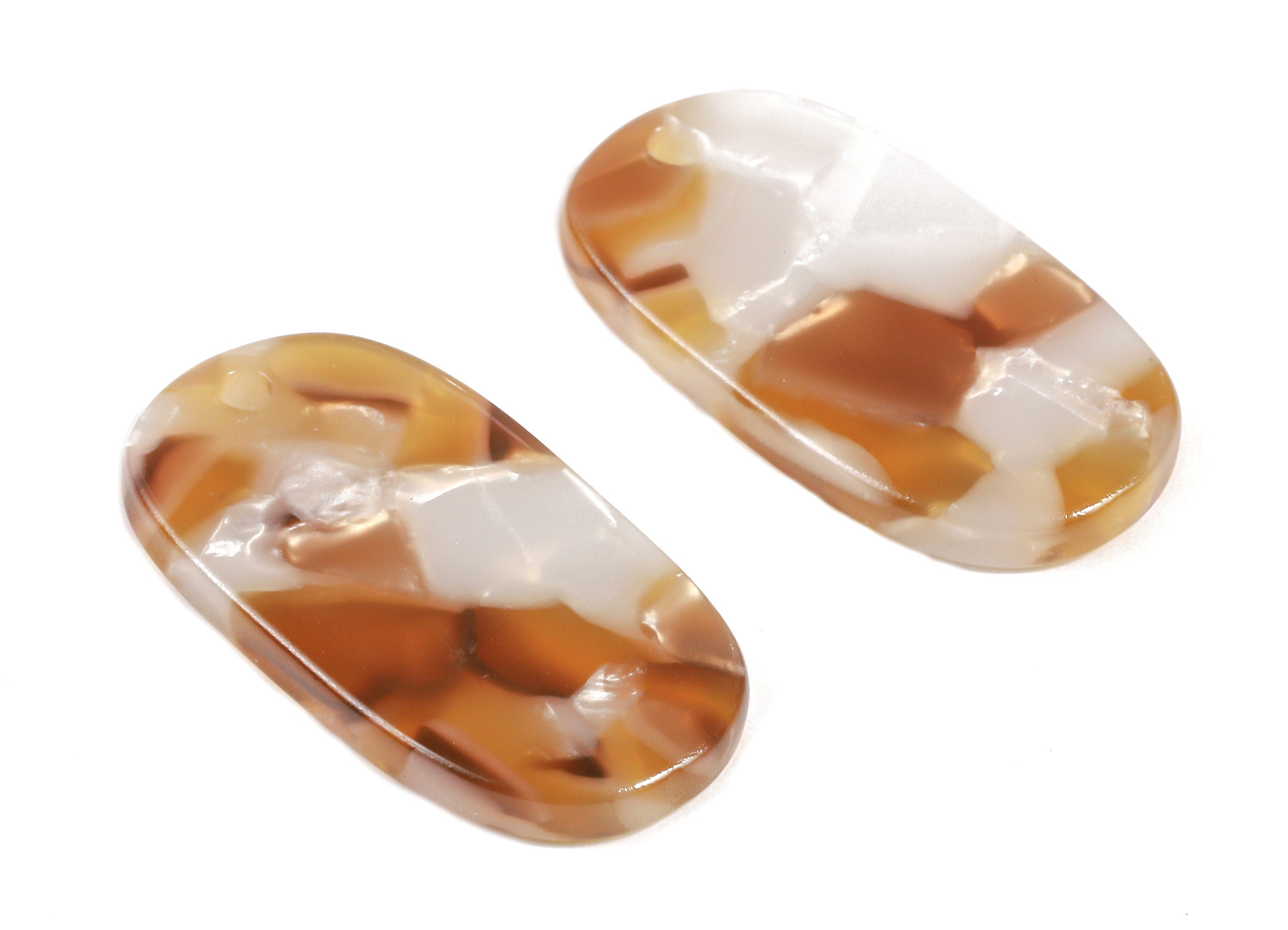 Acetate Oval Charms - Oval Earrings and Pendant - Earring Findings - Jewelry Supplys - Color Code: A376 - 26.38x14.11x2.63mm - AC1156-A376 - DOMEDBAZAAR