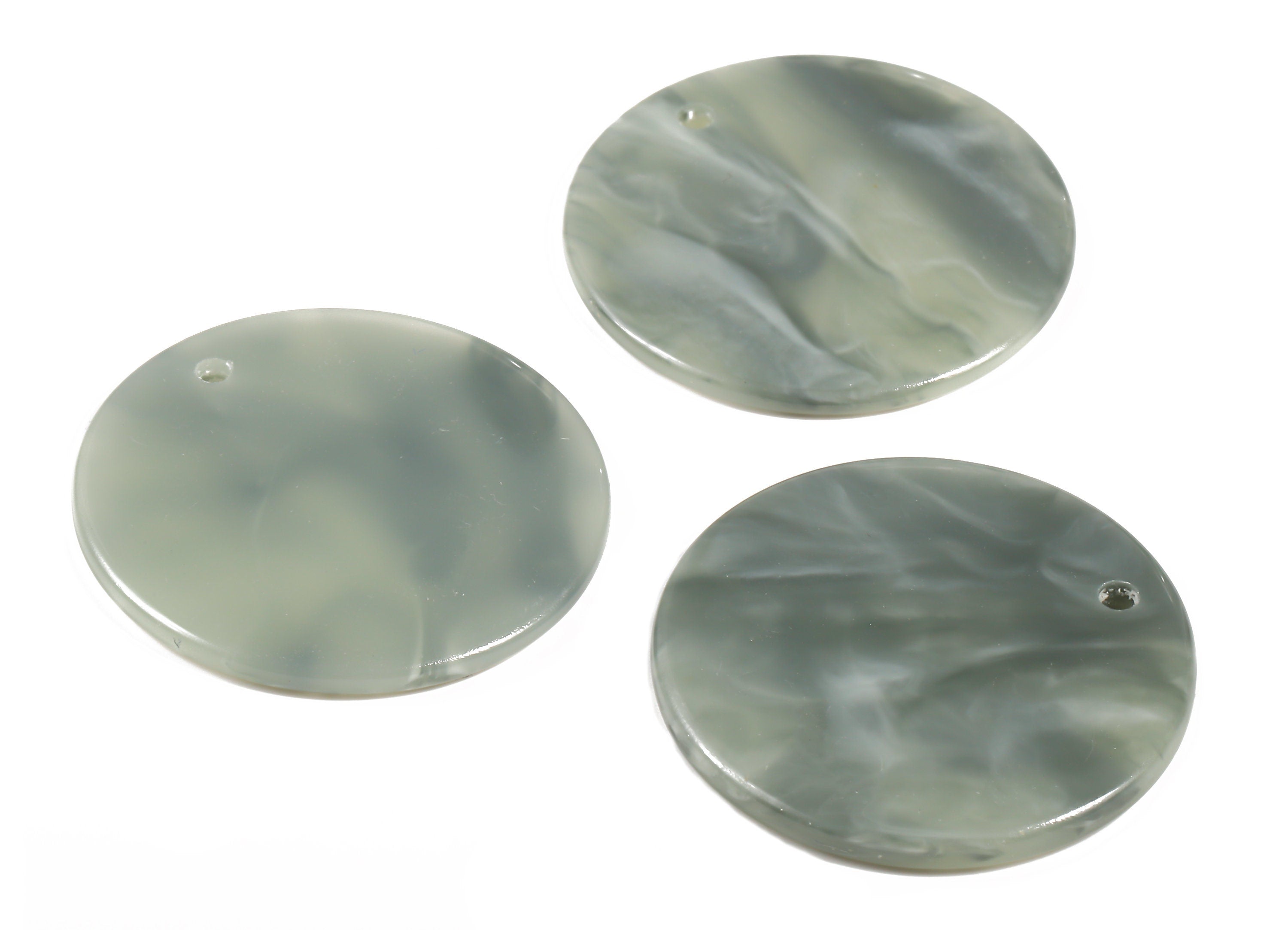 Acetate Round Charms - Round Earring and Pendant - Earring Findings - Jewelry Supplys - Color Code: A380 - 30x30x2.11mm - AC1315-A380 - DOMEDBAZAAR