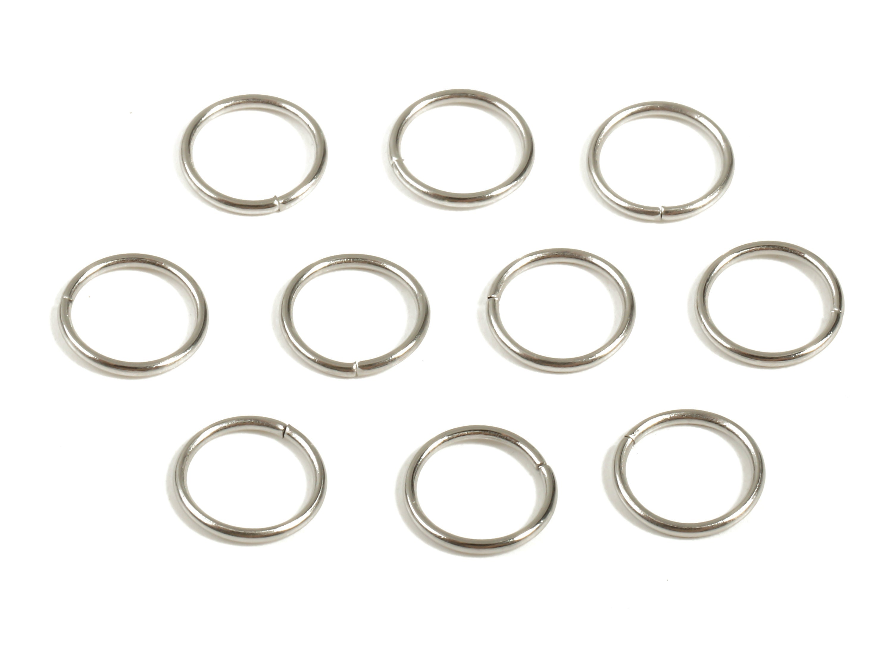 Stainless Steel 0.8x8 Jump Rings - Stainless Steel Open Jump Rings - Stainless Steel Connectors - Jewelry Supplies - 8x8x0.85mm - SS1158 - DOMEDBAZAAR