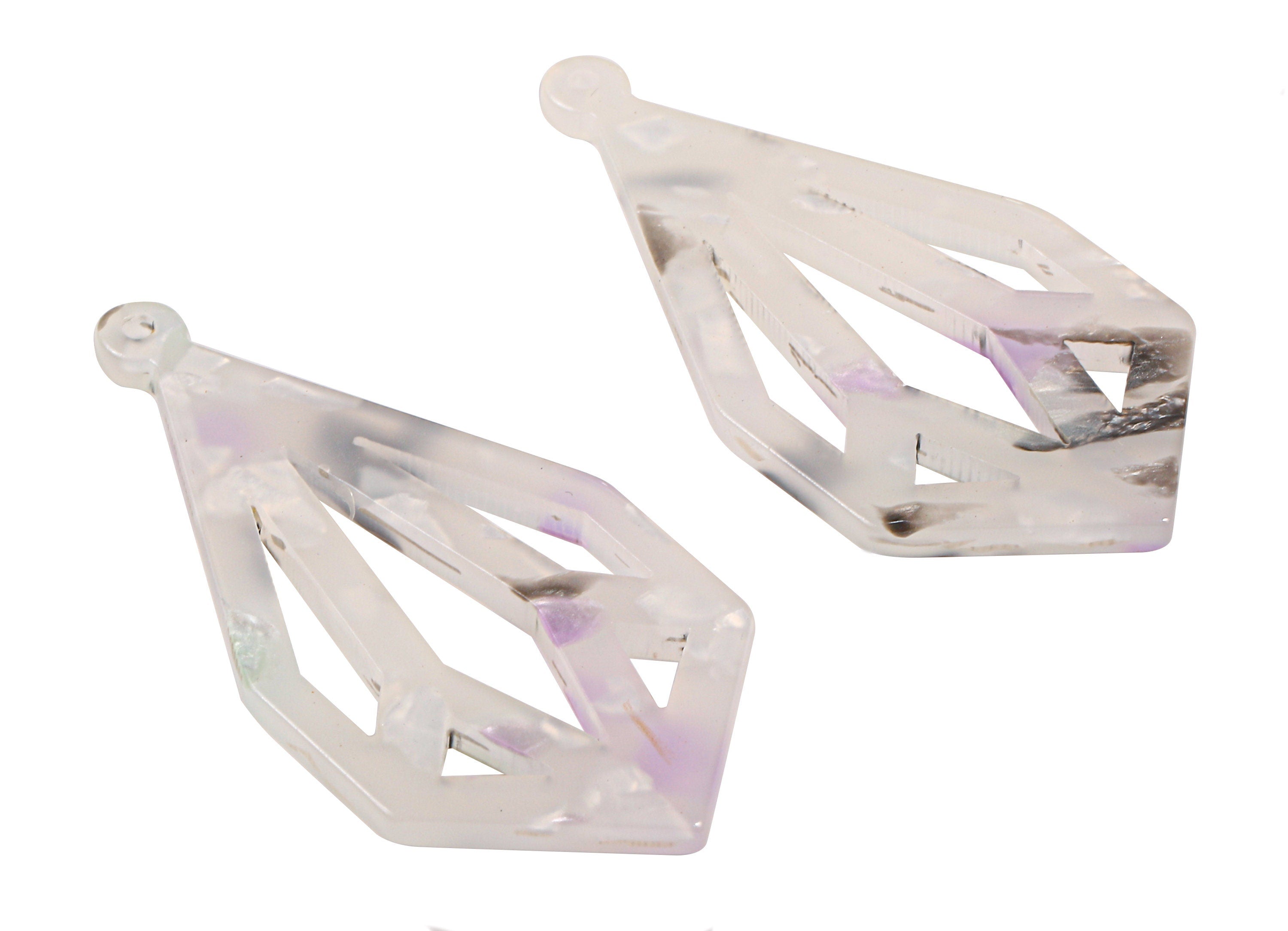 Acetate Diamond Charms - Diamond Earrings and Pendant - Earring Findings - Color Code:A386 - 49.41x24.39x2.86mm - AC1724-A386 - DOMEDBAZAAR