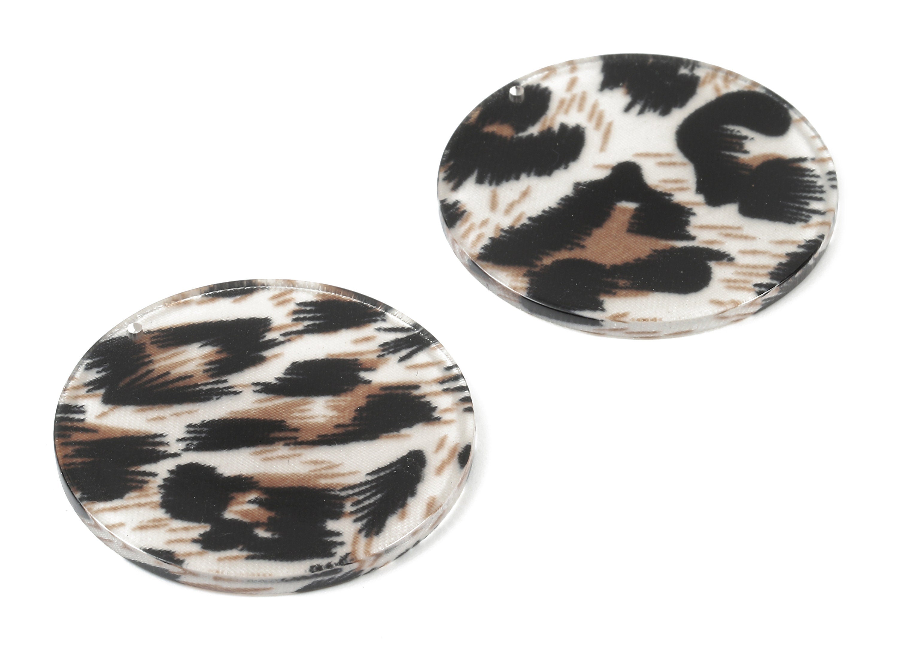 Acetate Round Charms - Coin Earring and Pendant - Earring Findings - Jewelry Supplies - Color Code: A266 - 37.57x37.57x2.55mm - AC1573-A266 - DOMEDBAZAAR