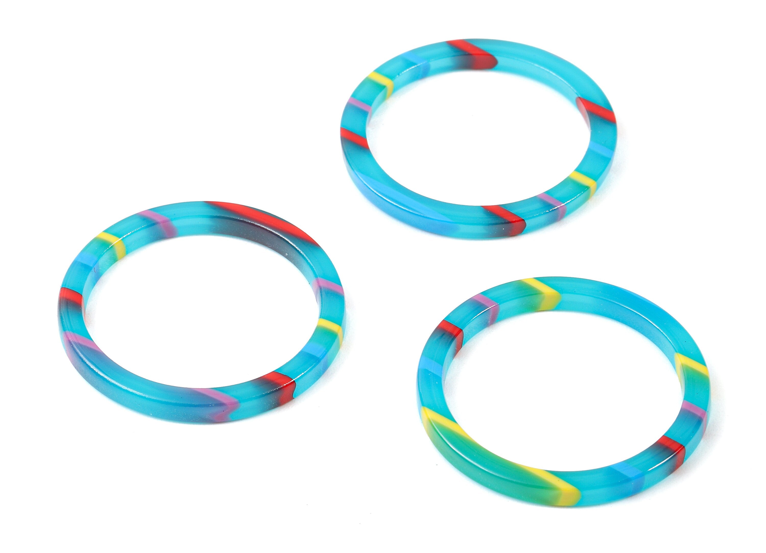 Acetate Circle Charms - Hoop Earring and Pendant -Earring Findings - Jewelry Supplies - Color Code: A139- 29.2x29.2x2.75mm - AC1194-A139 - DOMEDBAZAAR
