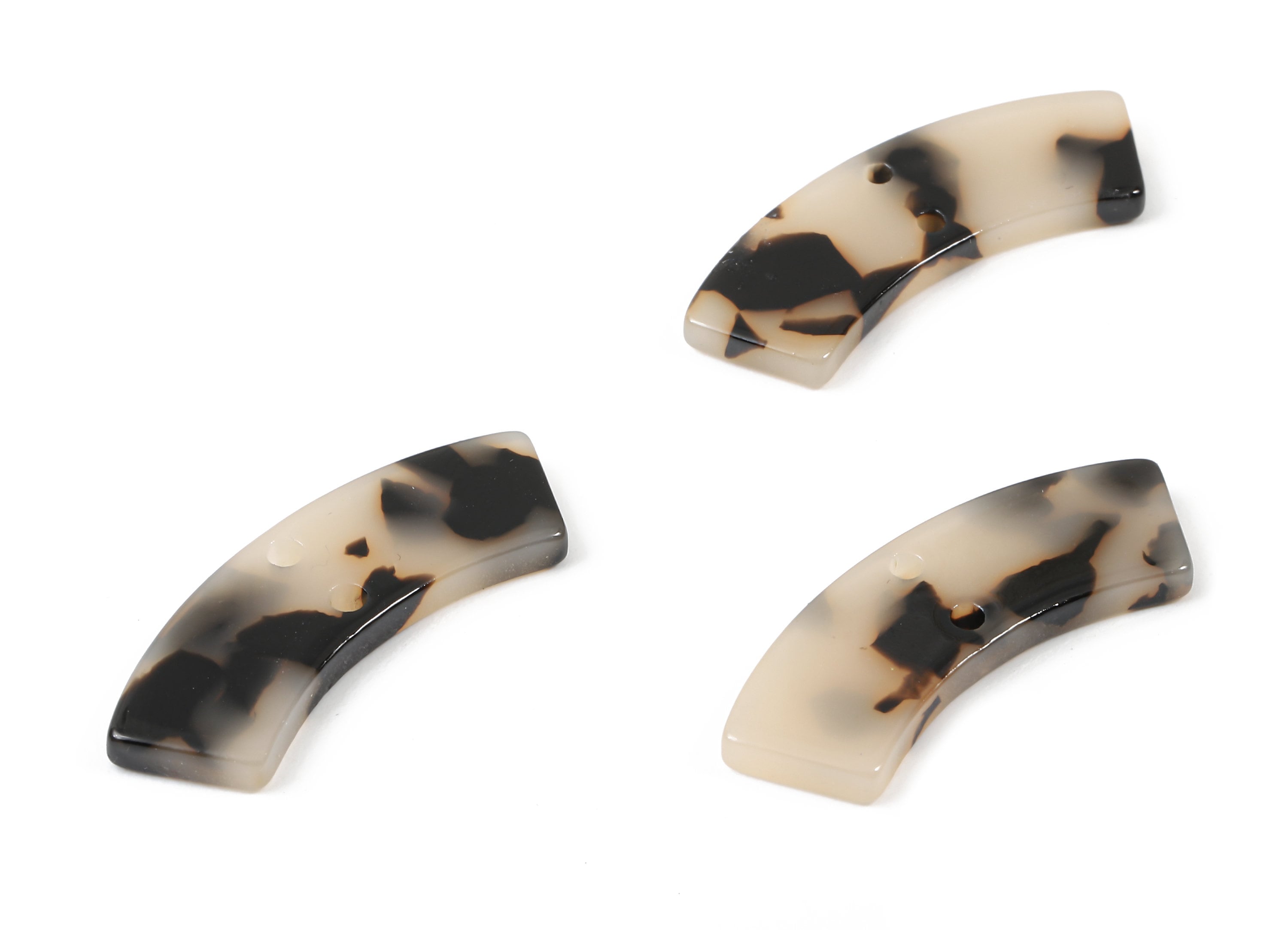 Acetate Connectors - Blonde Tortoise Shell Earrings - Earrings and Necklace Connectors - 2 Holes - Color Code:A07- 30x9.2x2.4mm - AC1557-A07 - DOMEDBAZAAR