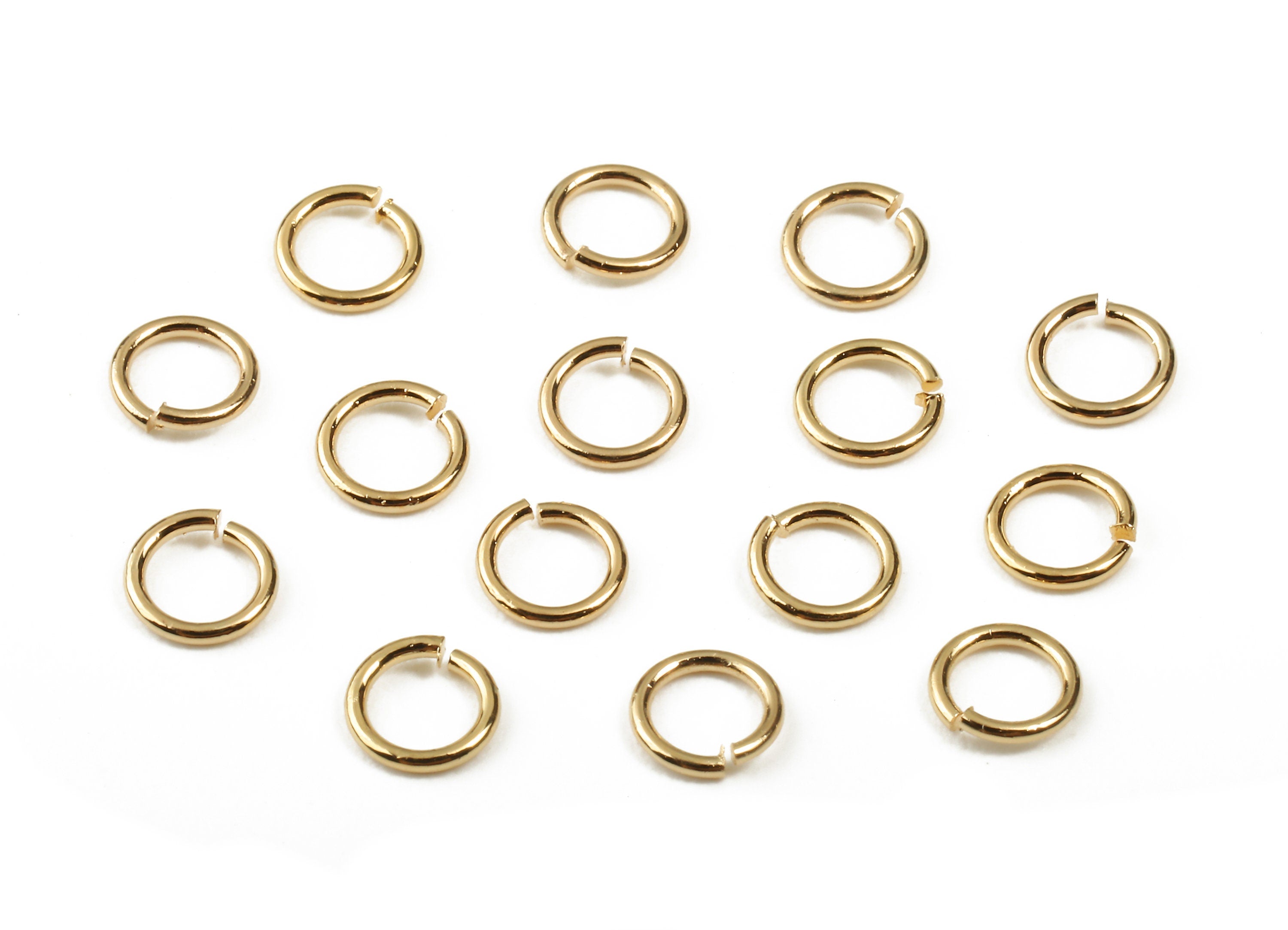 Brass 0.7x5 Jump Rings - Brass Open Jump Rings - Brass Connectors - 18K Real Gold Plated Brass - Jewellery Supplies - 5x5x0.73mm - RGP2265 - DOMEDBAZAAR