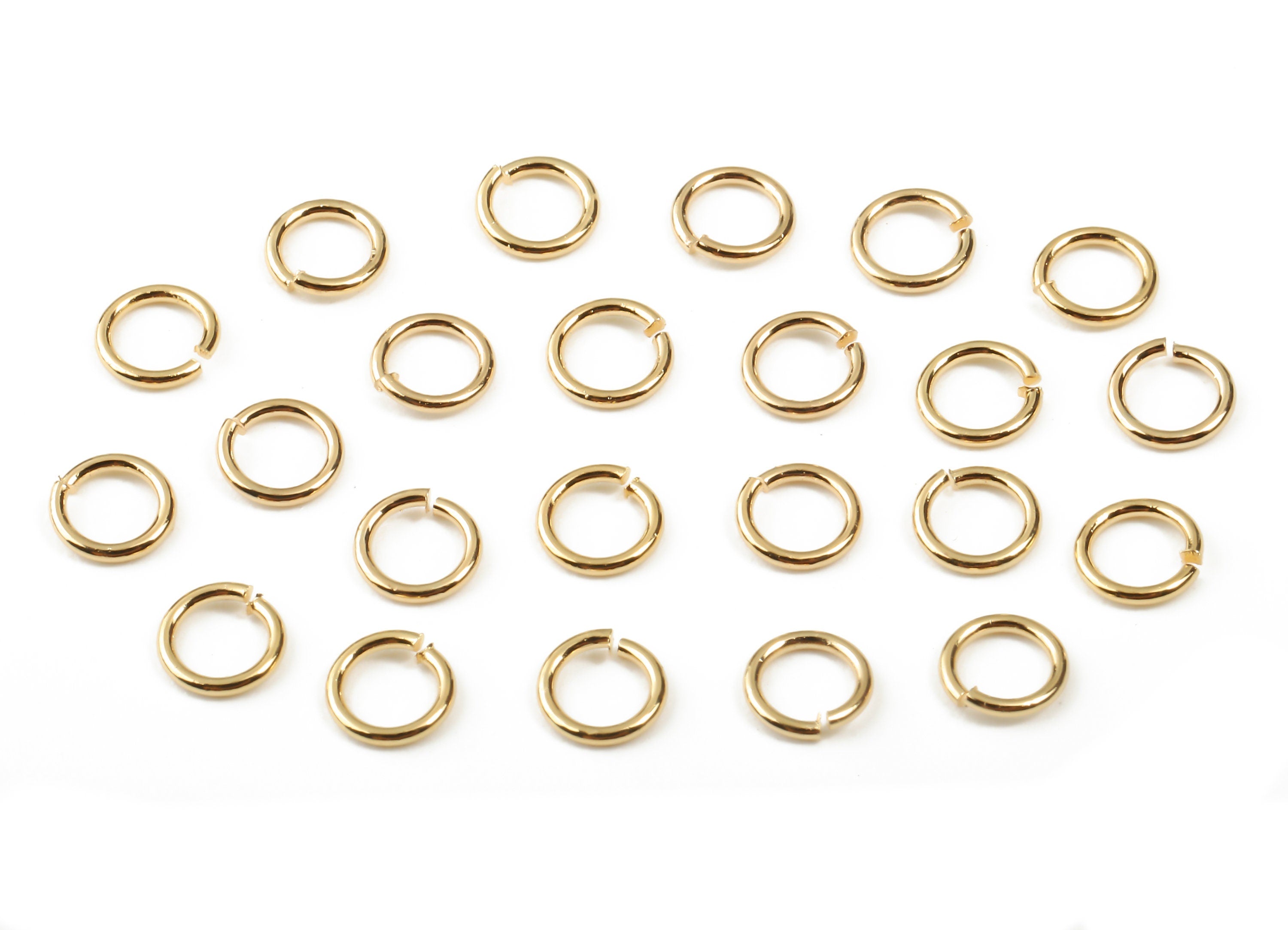 Brass 0.7x5 Jump Rings - Brass Open Jump Rings - Brass Connectors - 18K Real Gold Plated Brass - Jewellery Supplies - 5x5x0.73mm - RGP2265 - DOMEDBAZAAR