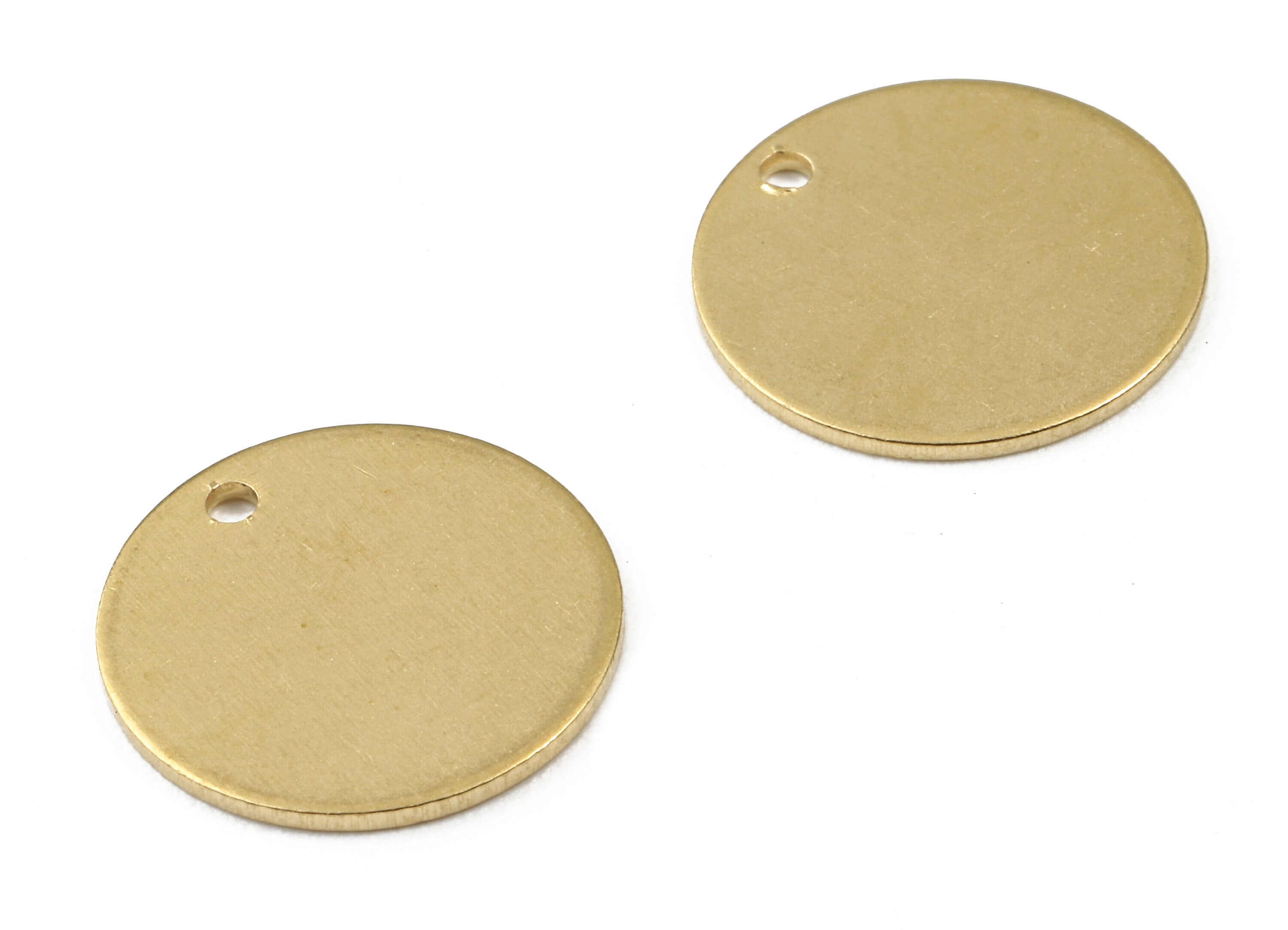 Personalized stamping blank - Brass Mini Round Charms - Raw Brass Mini Round Earrings and Pendant -  15x15x0.83mm - PP2961 - DOMEDBAZAAR
