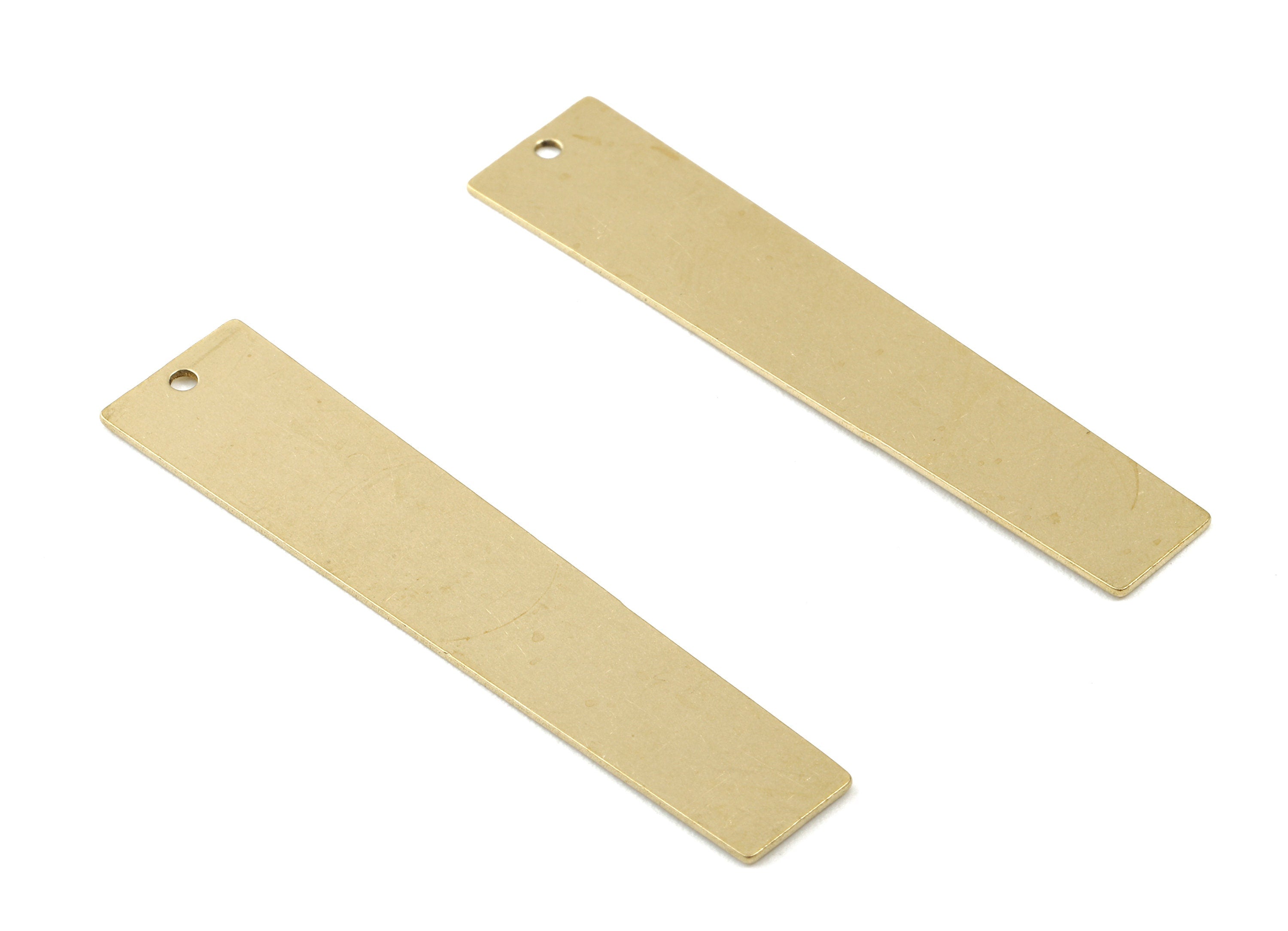 Personalized stamping blank - Brass Strip Charms - Raw Brass Strip Earrings and Pendant - Brass Strip Necklace - 48.28x10.5x0.6mm - PP2963 - DOMEDBAZAAR