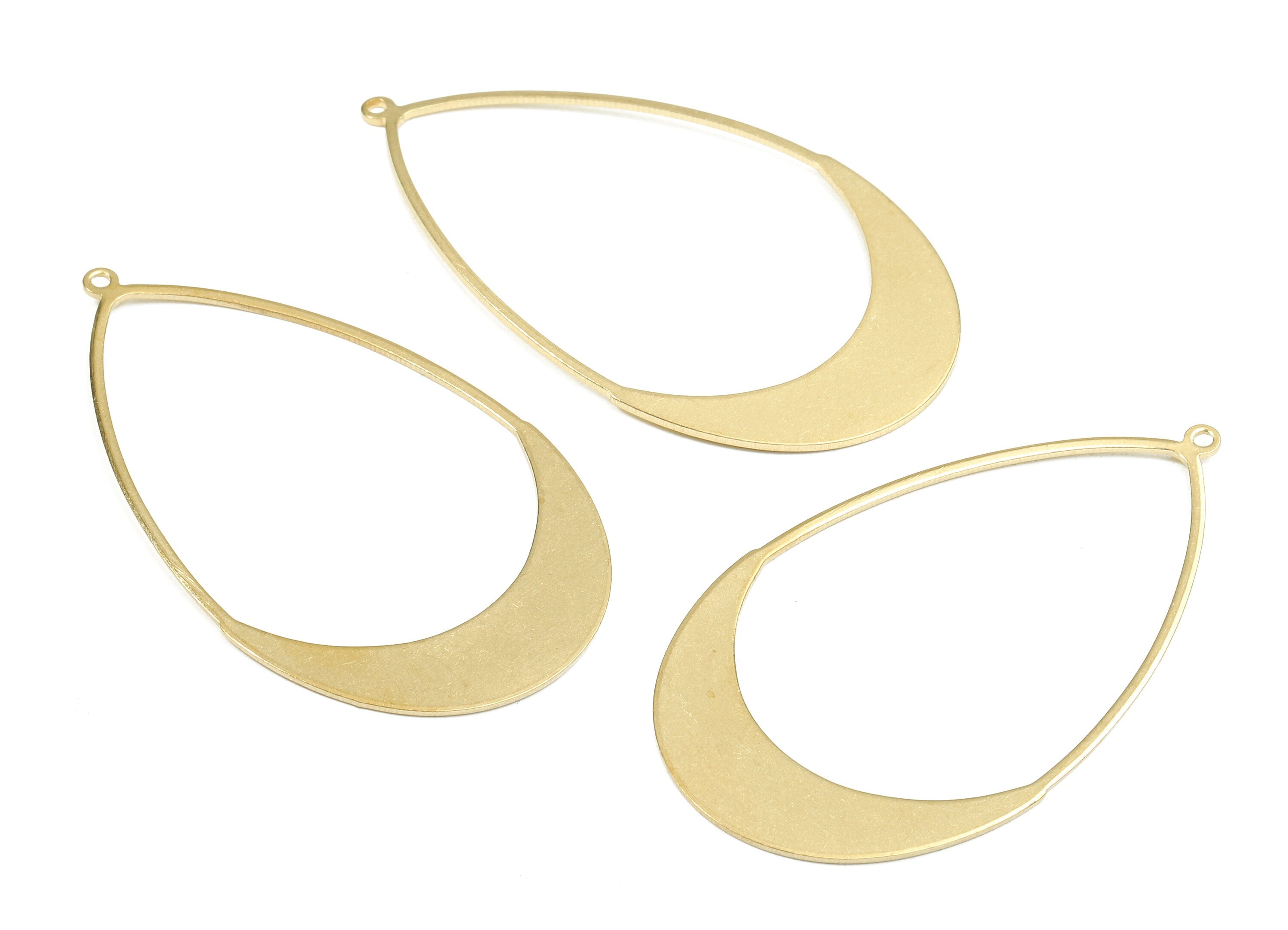 Brass Drop Charms - Raw Brass Drop Earrings and Pendant - Earring Findings - Jewelry Supplies - 52.62x30.28x0.86mm - PP2476 - DOMEDBAZAAR