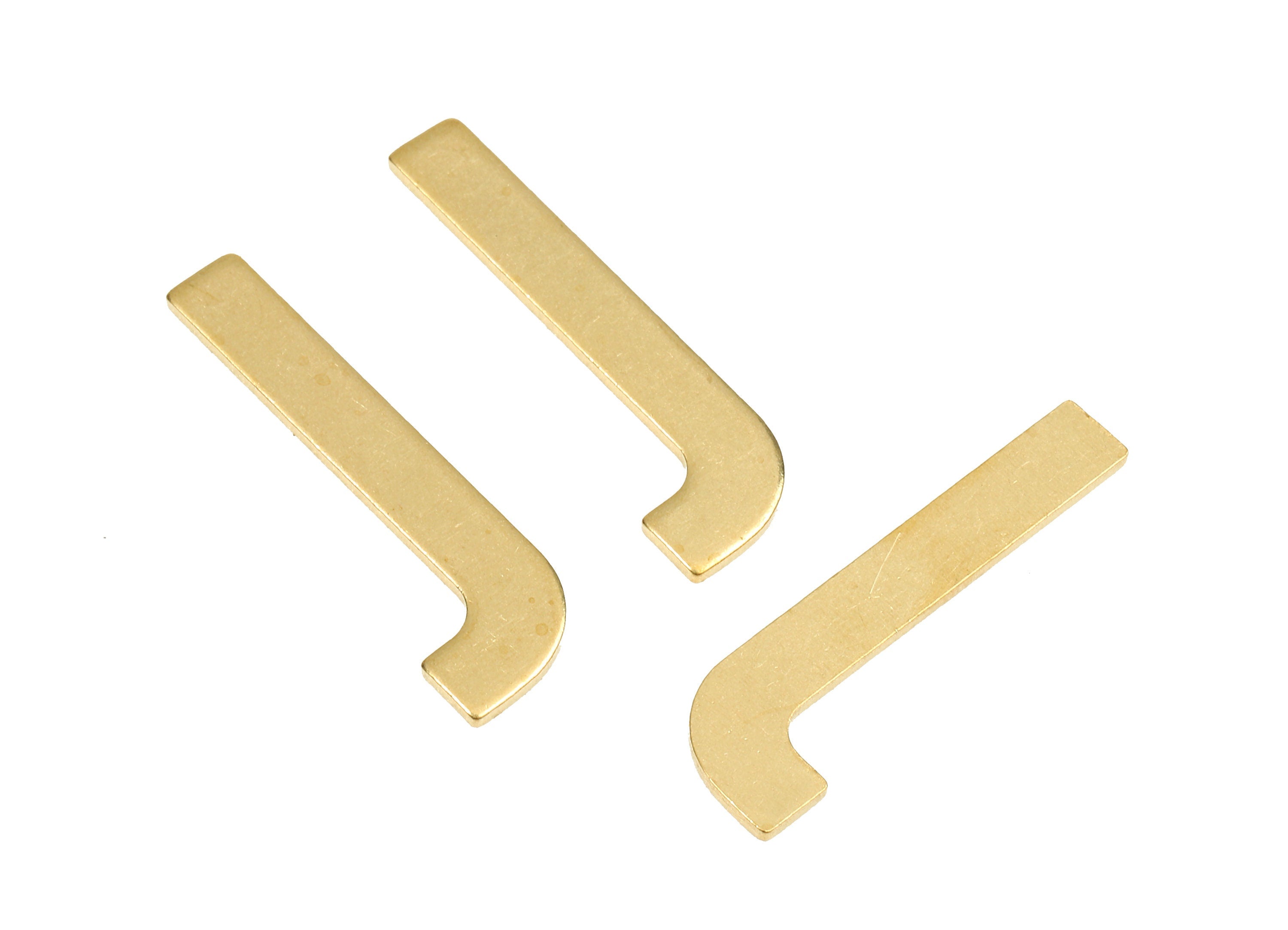 Brass J Blank - Raw Brass Letter J Blank - Brass Letter Wallart Decoration - Brass Alphabet J Blank - 30.34x8.85x1.09mm - PP2738 - DOMEDBAZAAR