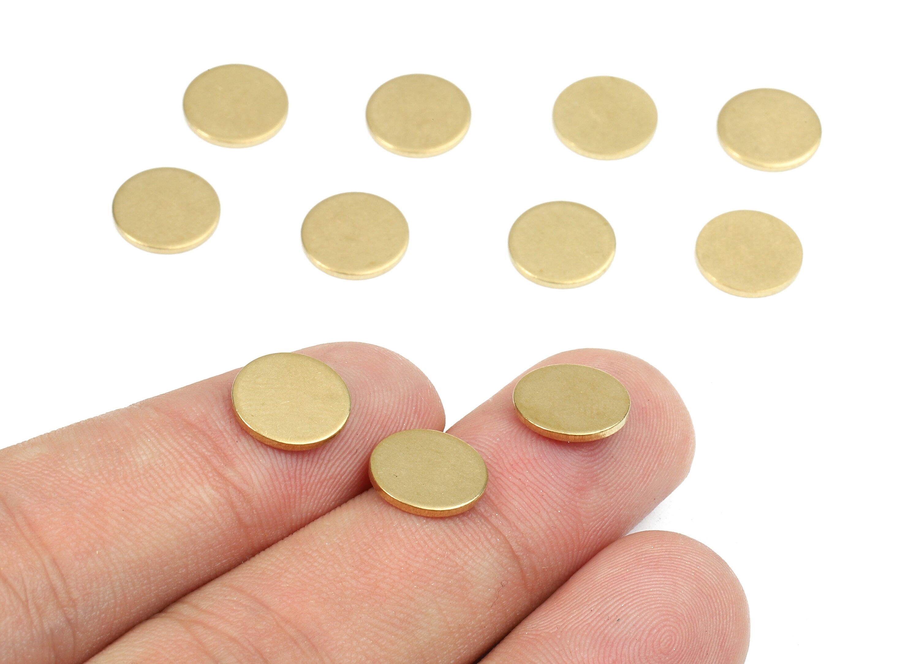 Brass Round Blank - Raw Brass Round Blank - Brass Round Tag - Brass Stamping Tag - Brass Blank Findings - 10.02x1.16mm - PP2785 - DOMEDBAZAAR