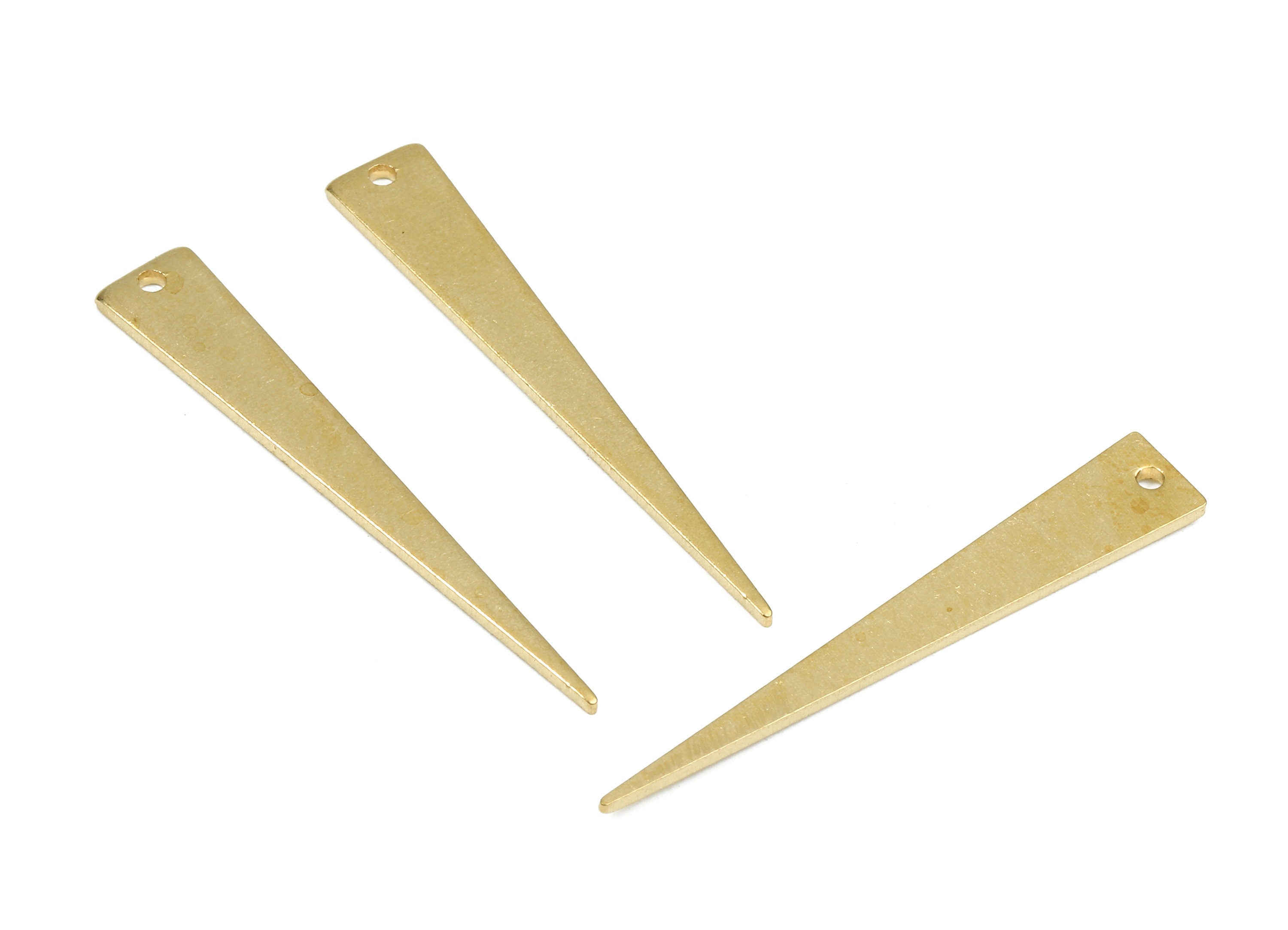 Personalized stamping blank - Brass Triangle Charms - Raw Brass Triangle Earrings and Pendant - Brass Triangle Necklace -  36x6x1mm - PP2634 - DOMEDBAZAAR