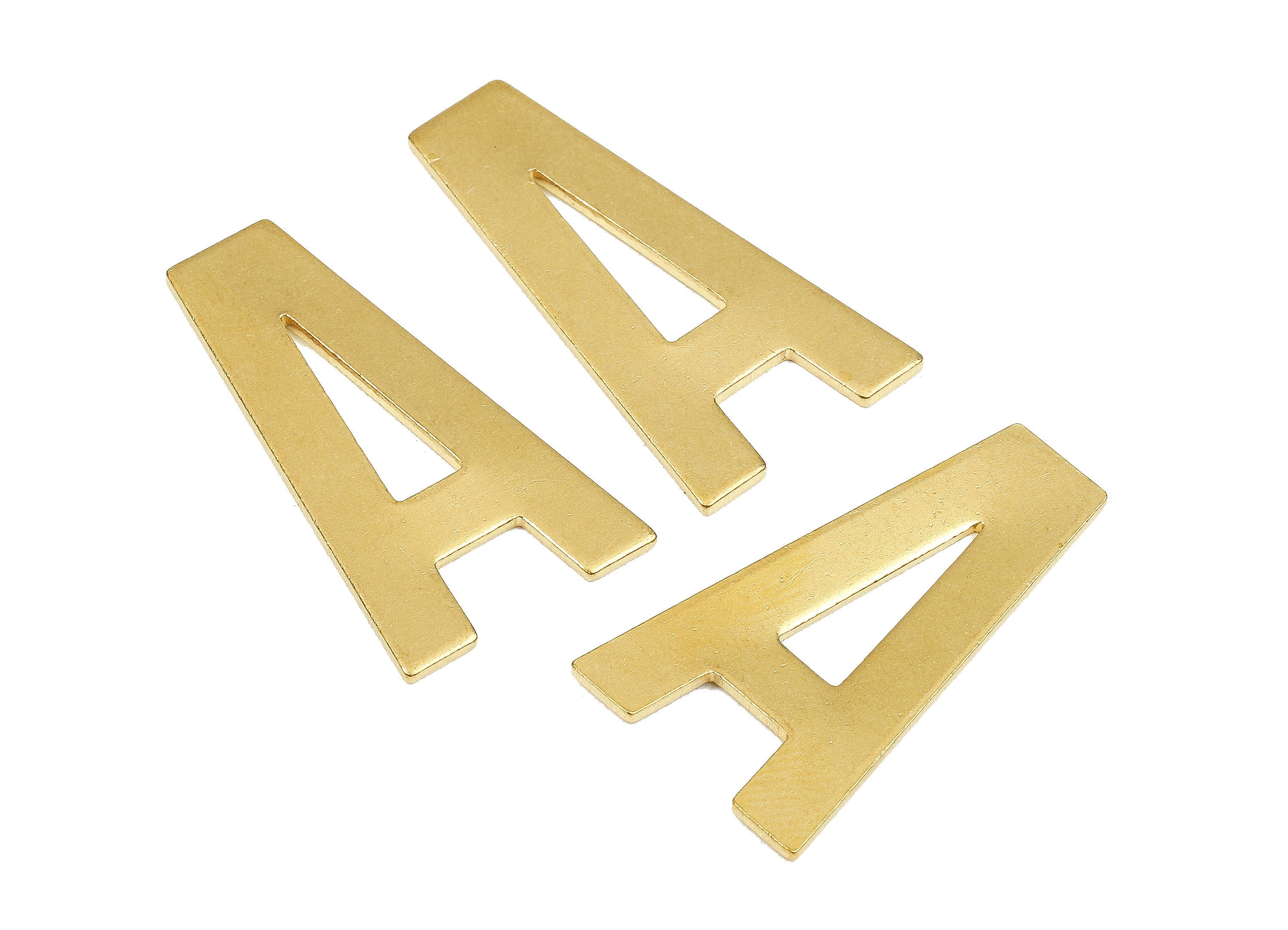 Brass A Blank - Raw Brass Letter A Blank - Brass Letter Wallart Decoration - Brass Alphabet A Blank - 29.6x16.25x1.36mm - PP2729 - DOMEDBAZAAR
