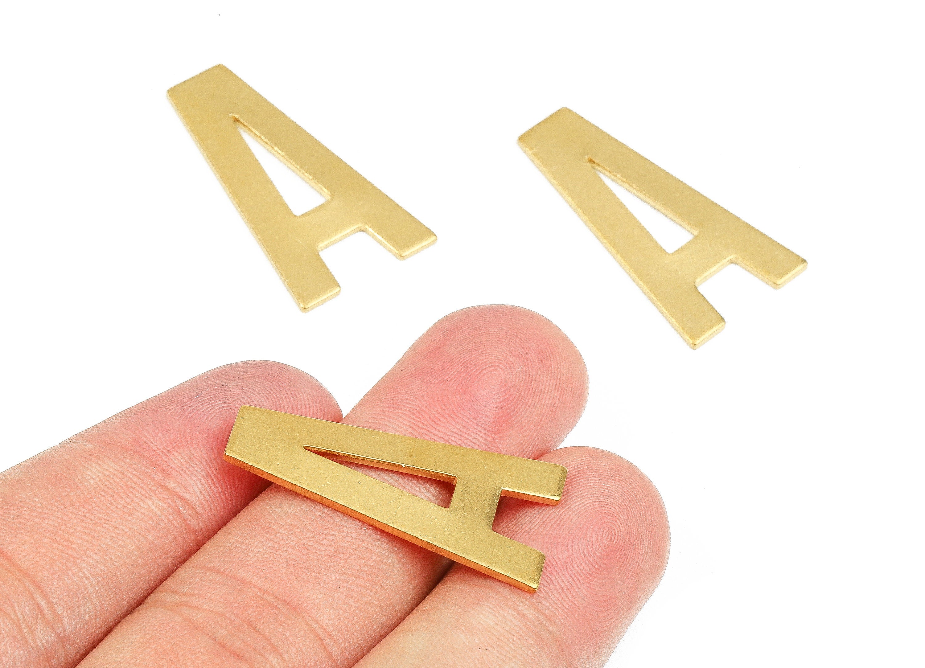 Brass A Blank - Raw Brass Letter A Blank - Brass Letter Wallart Decoration - Brass Alphabet A Blank - 29.6x16.25x1.36mm - PP2729 - DOMEDBAZAAR