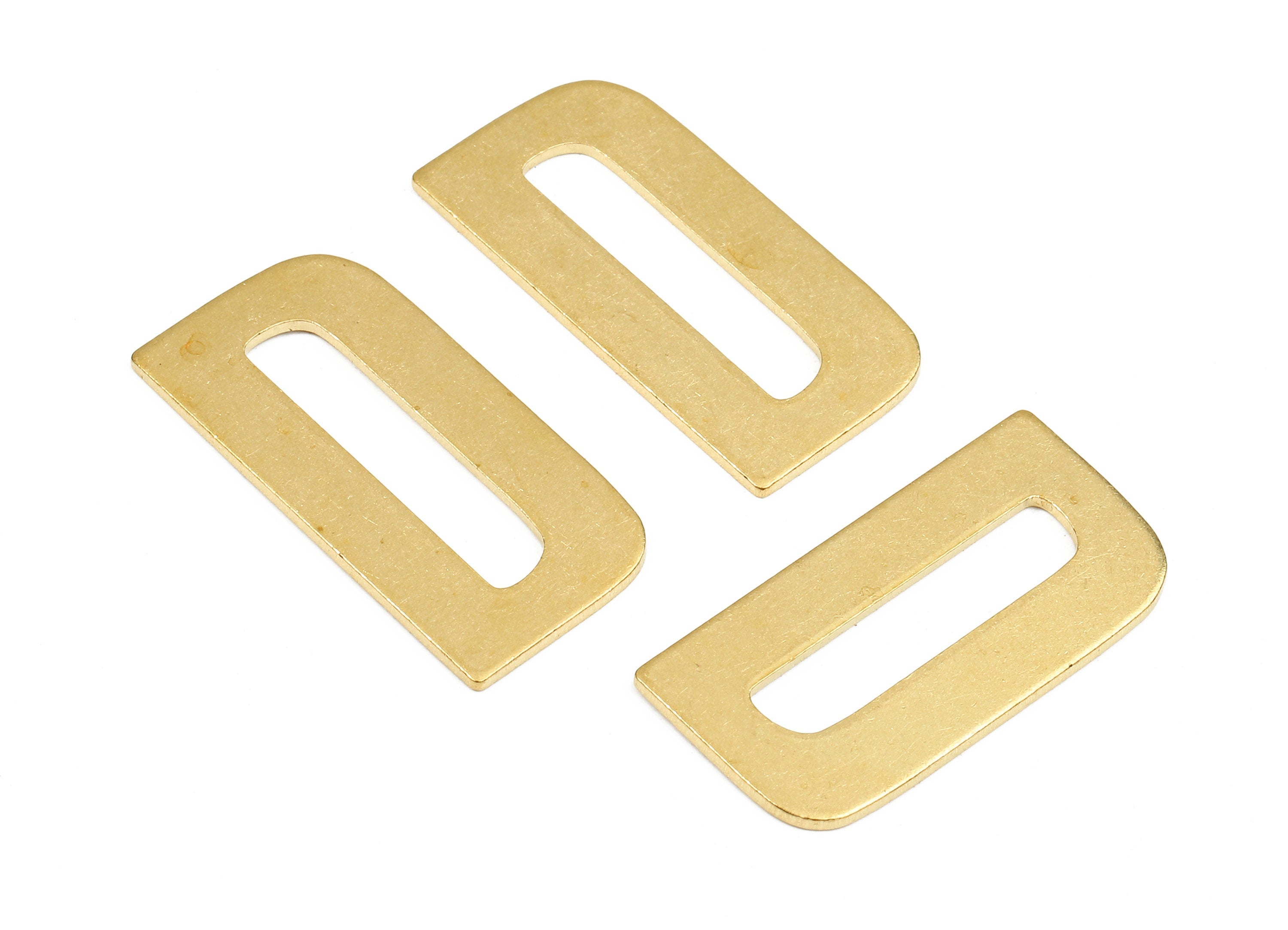 Brass D Blank - Raw Brass Letter D Blank - Brass Letter Wallart Decoration - Brass Alphabet D Blank - 29.99x15.08x1.48mm - PP2732 - DOMEDBAZAAR