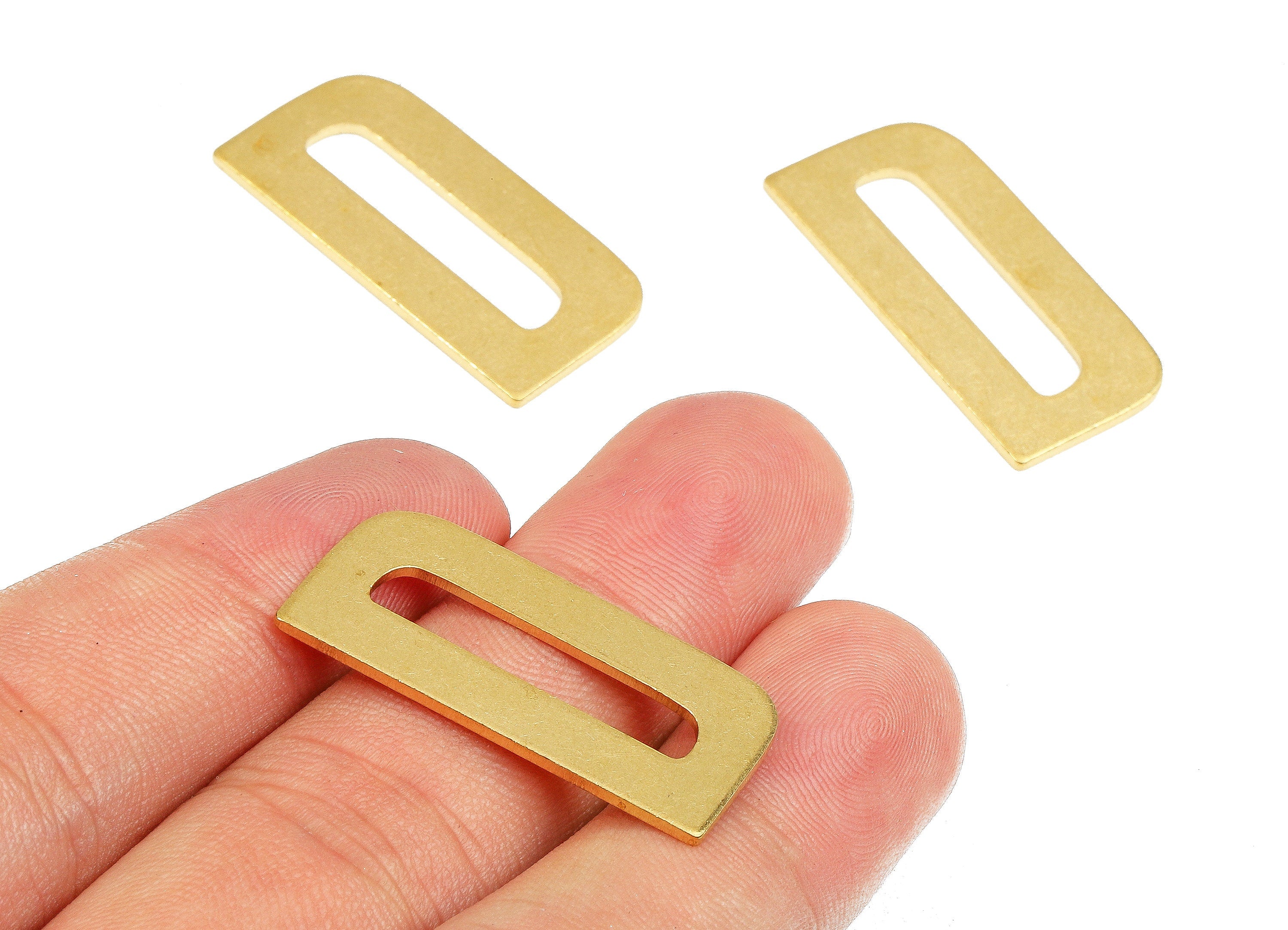 Brass D Blank - Raw Brass Letter D Blank - Brass Letter Wallart Decoration - Brass Alphabet D Blank - 29.99x15.08x1.48mm - PP2732 - DOMEDBAZAAR