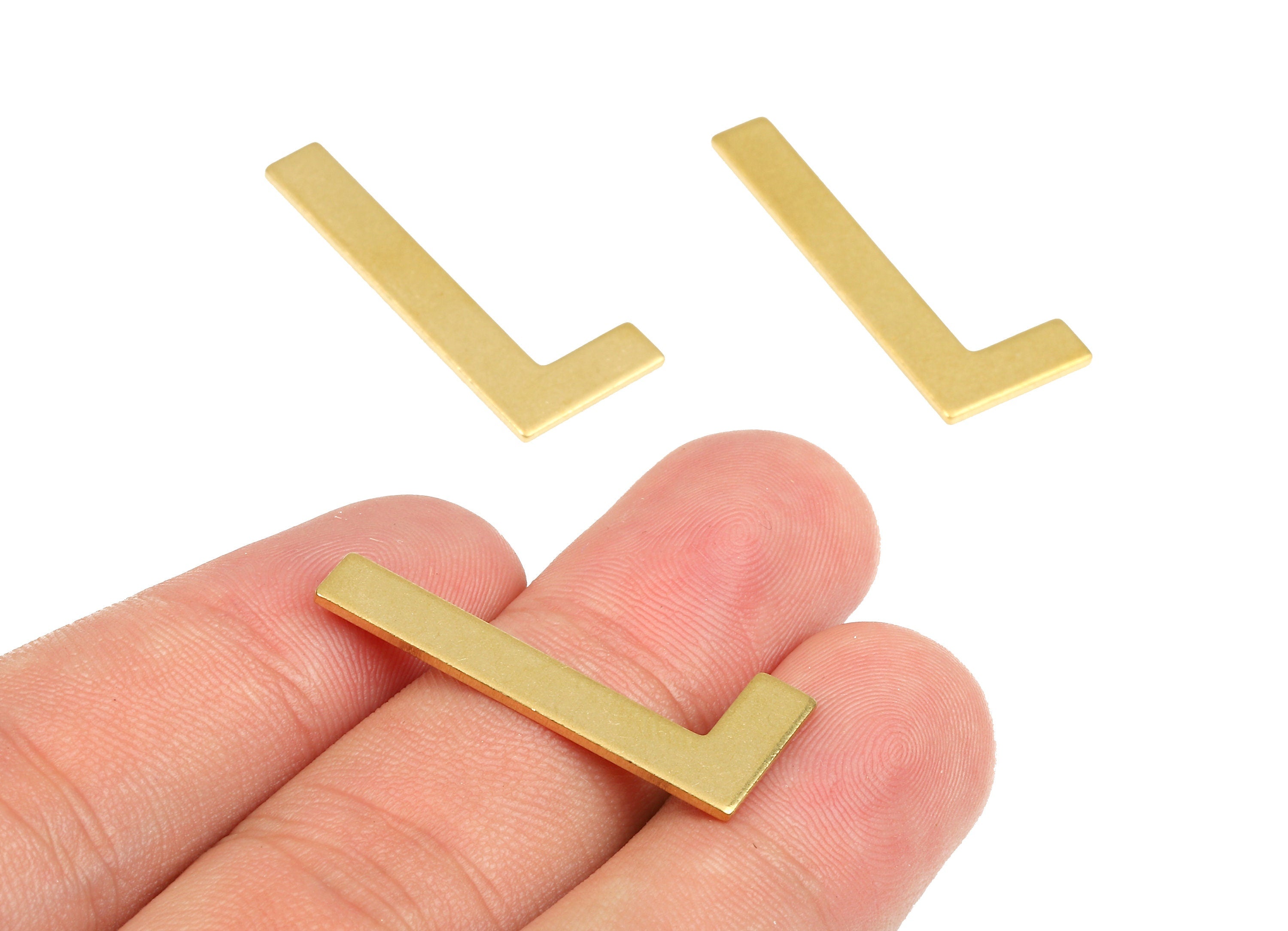 Brass L Blank - Raw Brass Letter L Blank - Brass Letter Wallart Decoration - Brass Alphabet L Blank - 30.19x12.86x1.32mm - PP2740 - DOMEDBAZAAR