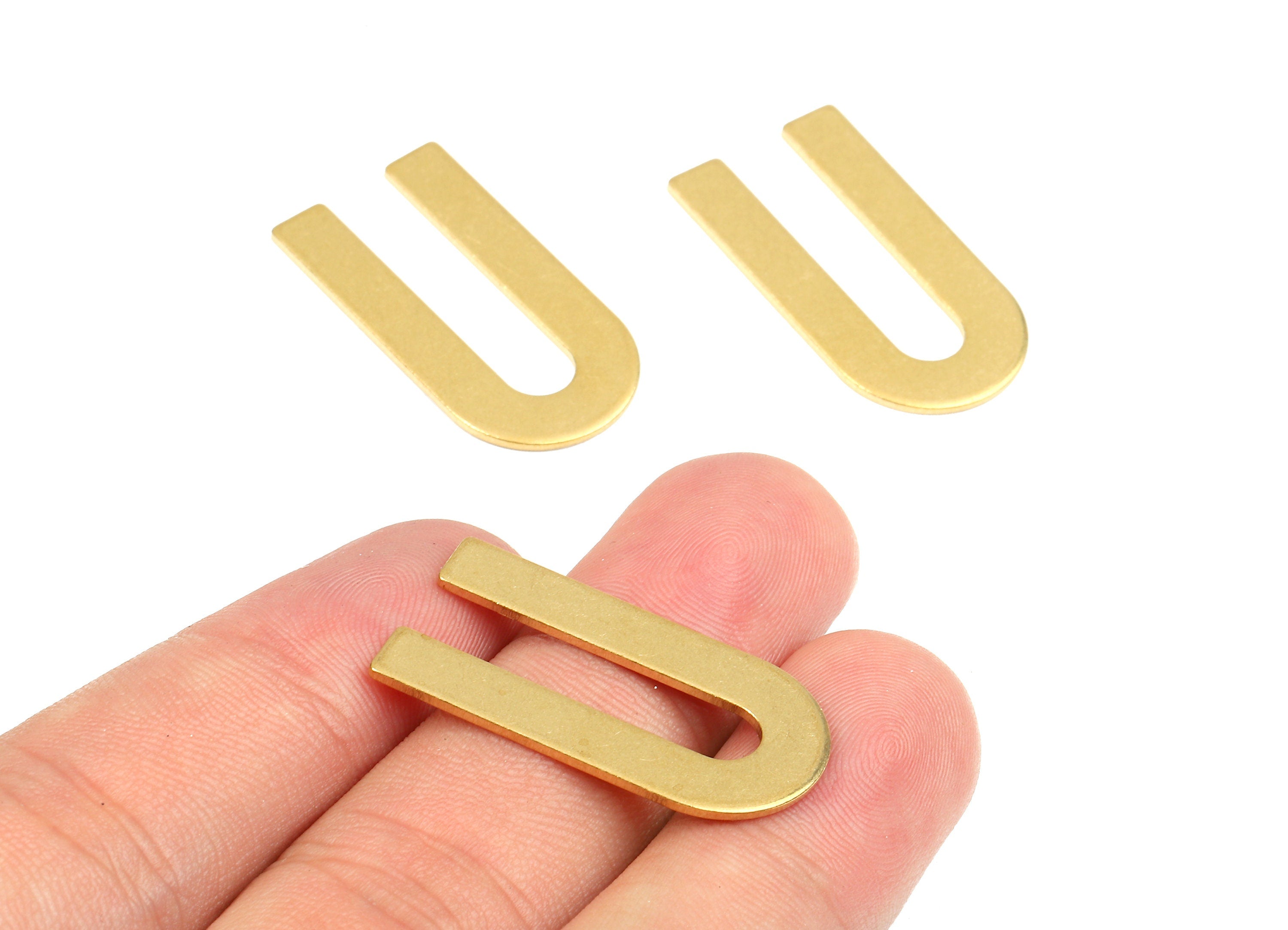 Brass U Blank - Raw Brass Letter U Blank - Brass Letter Wallart Decoration - Brass Alphabet U Blank - 30.46x15.77x1.27mm - PP2749 - DOMEDBAZAAR
