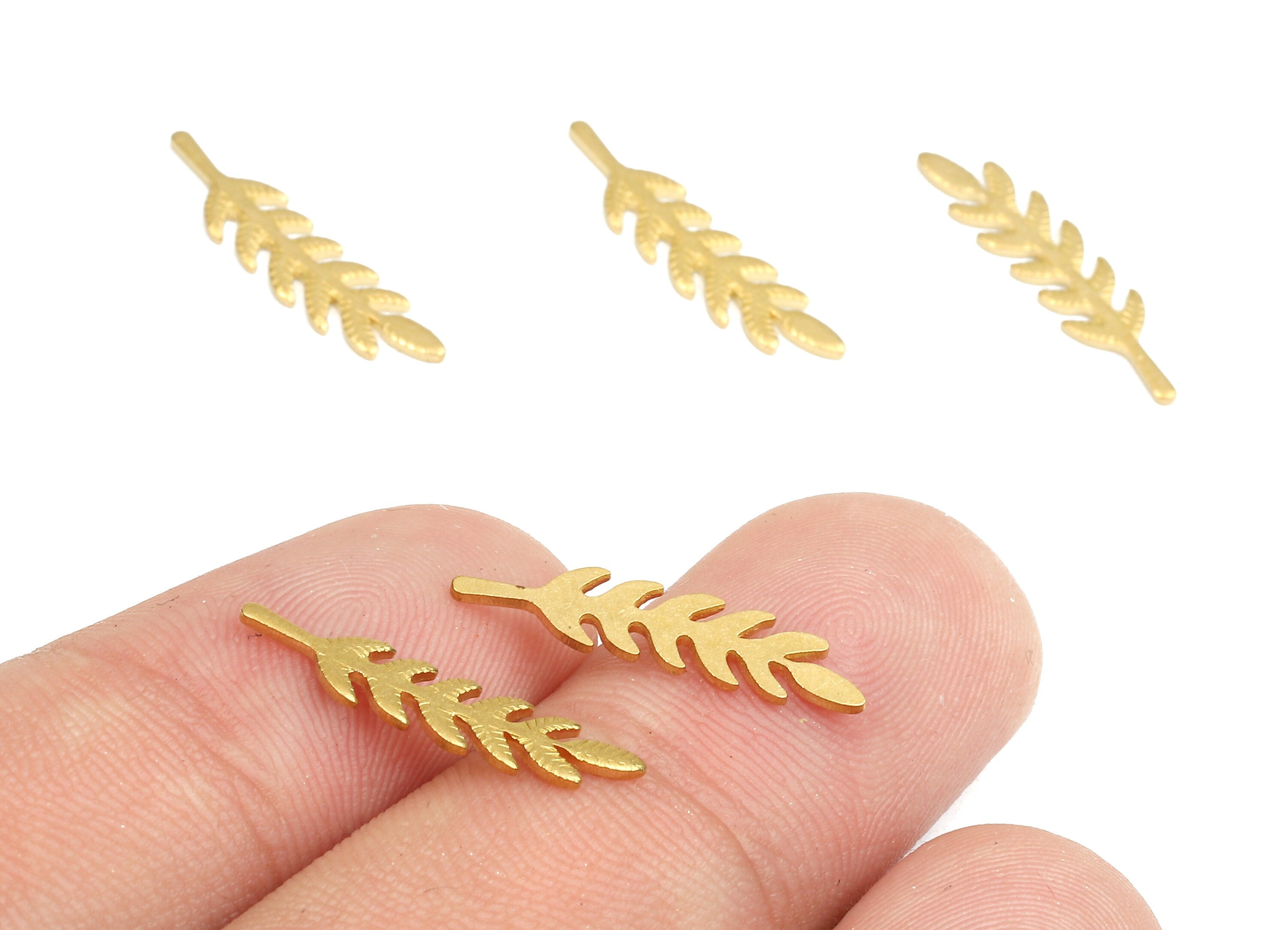 Brass Branch Blank - Raw Brass Branch Blank - Brass Branch Findings - Jewelry Supplies - 20.04x5.5x1.08mm - PP2677 - DOMEDBAZAAR