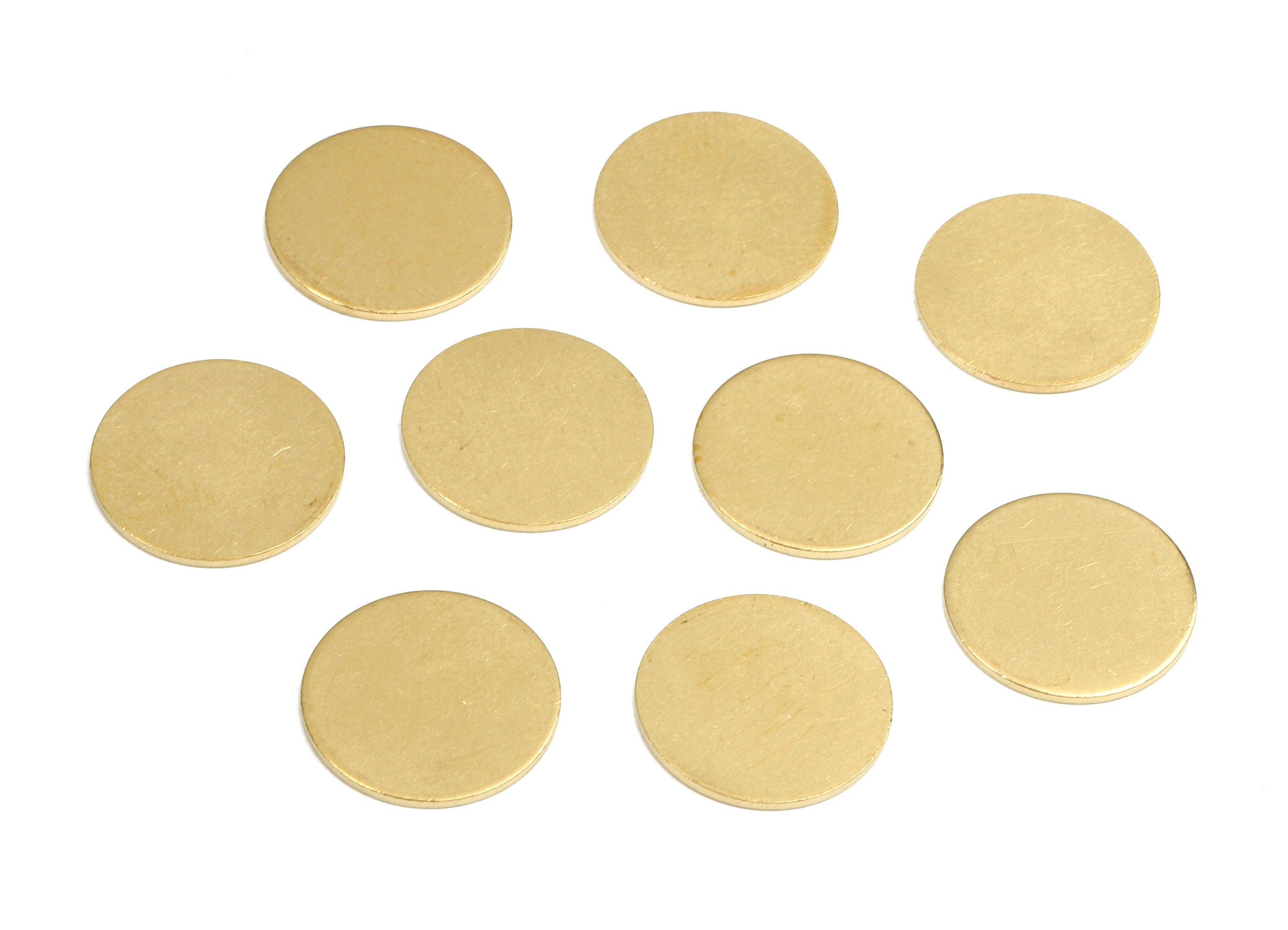 Brass Round Blank - Raw Brass Round Blank - Brass Round Tag - Brass Stamping Tag - Brass Blank Findings - 15.02x0.81mm - PP2403 - DOMEDBAZAAR