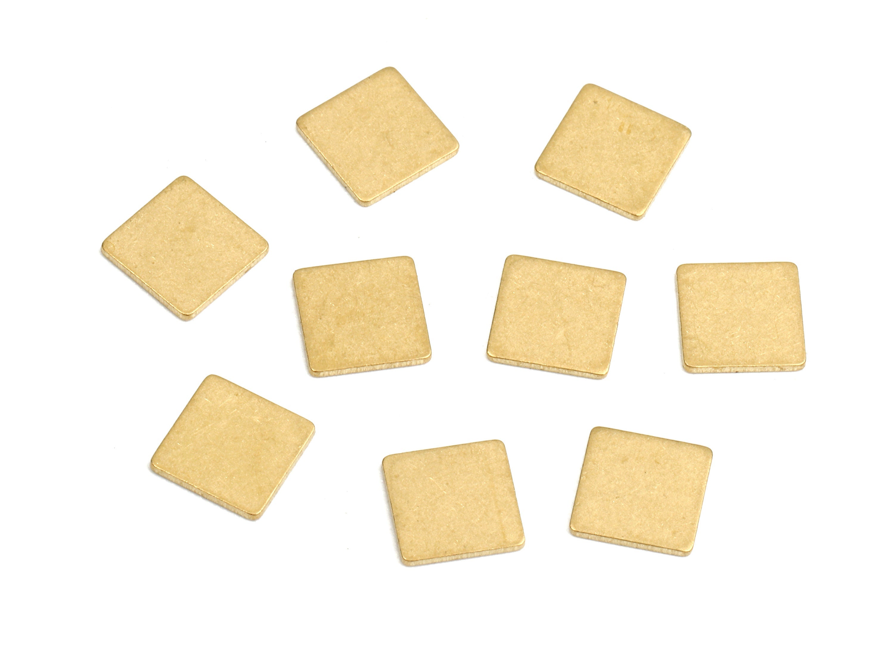 Brass Square Blank - Raw Brass Square Blank - Brass Square Tag - Brass Stamping Tag - Brass Blank Findings - 6.03x0.7mm - PP2519 - DOMEDBAZAAR