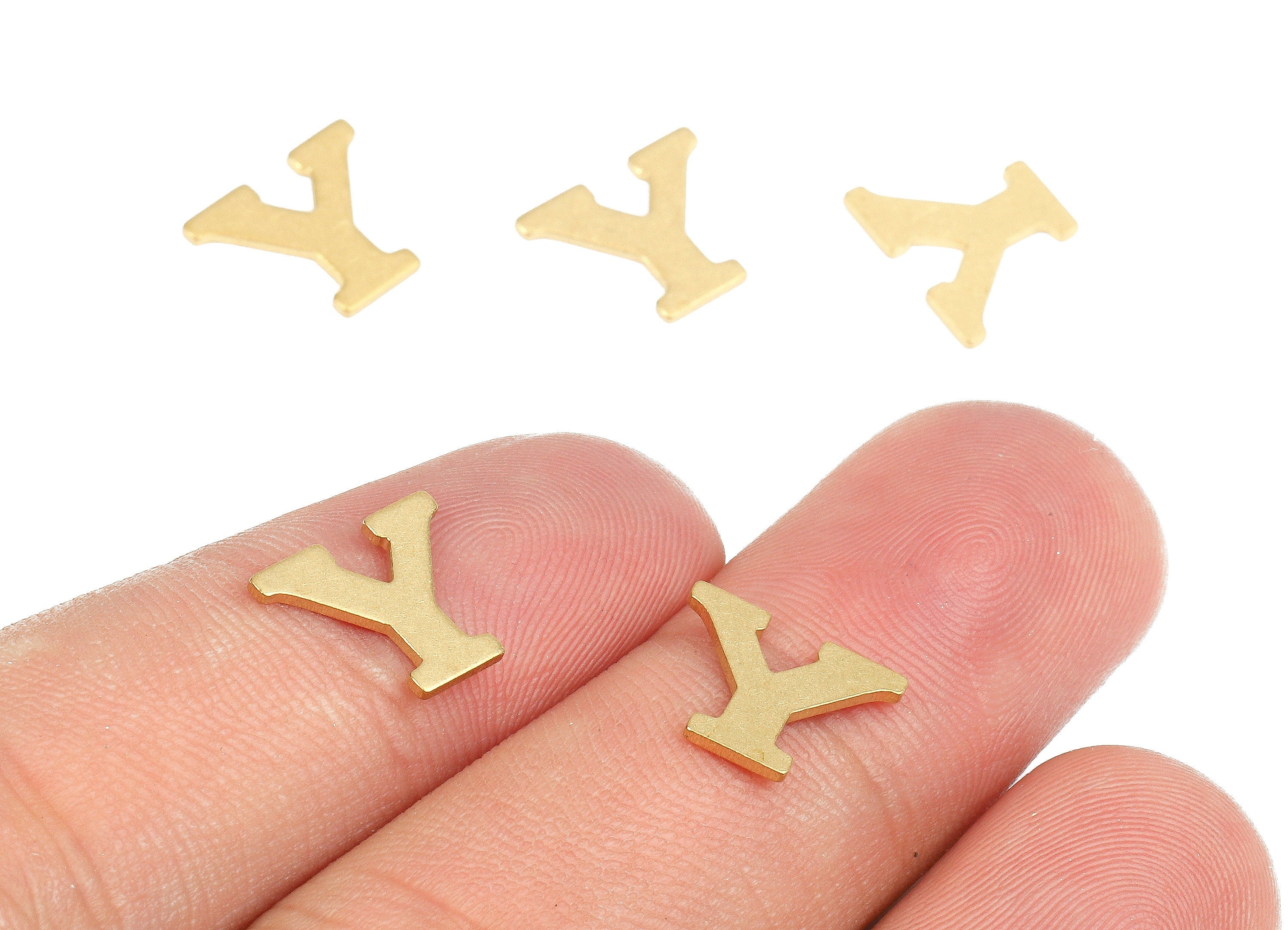 Brass Y Blank - Raw Brass Letter Y Blank - Brass Letter Wallart Decoration - Brass Alphabet Y Blank - 10.92x9.38x0.85mm - PP2779 - DOMEDBAZAAR