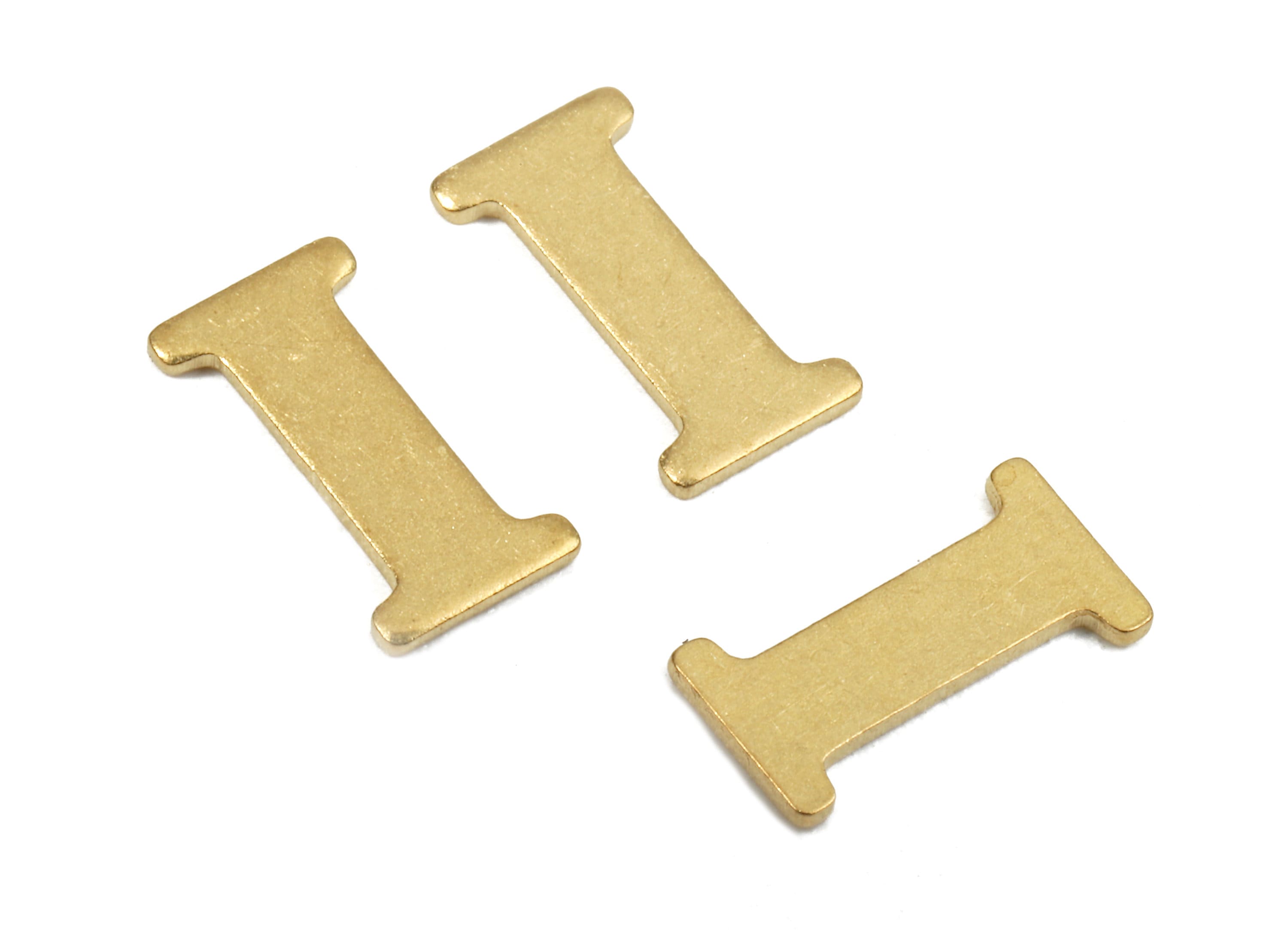 Brass I Blank - Raw Brass Letter I Blank - Brass Letter Wallart Decoration - Brass Alphabet I Blank - 9.77x5.12x0.81mm - PP2763 - DOMEDBAZAAR