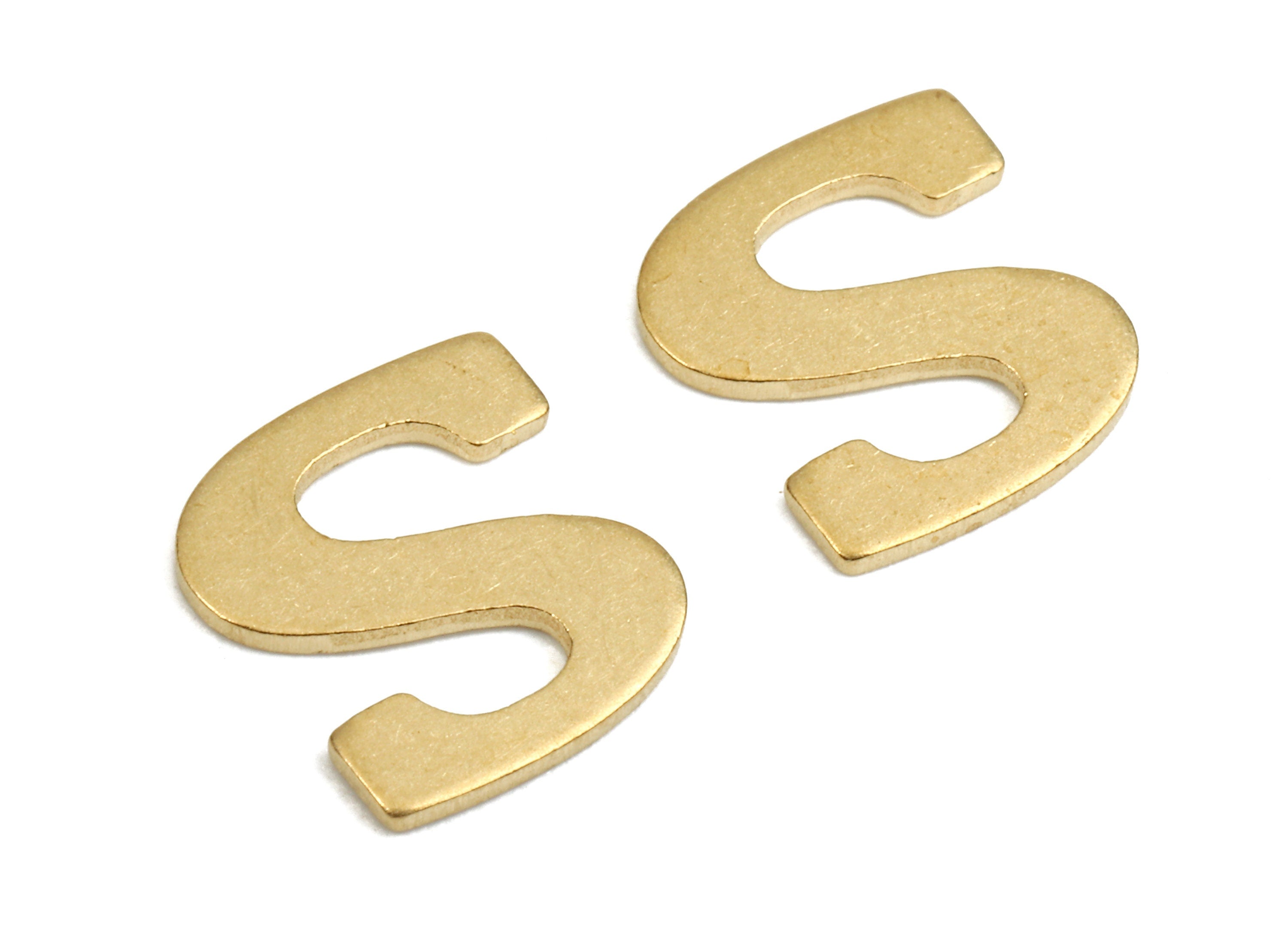 Brass S Blank - Raw Brass Letter S Blank - Brass Letter Wallart Decoration - Brass Alphabet S Blank - 9.75x8.81x0.84mm - PP2773 - DOMEDBAZAAR