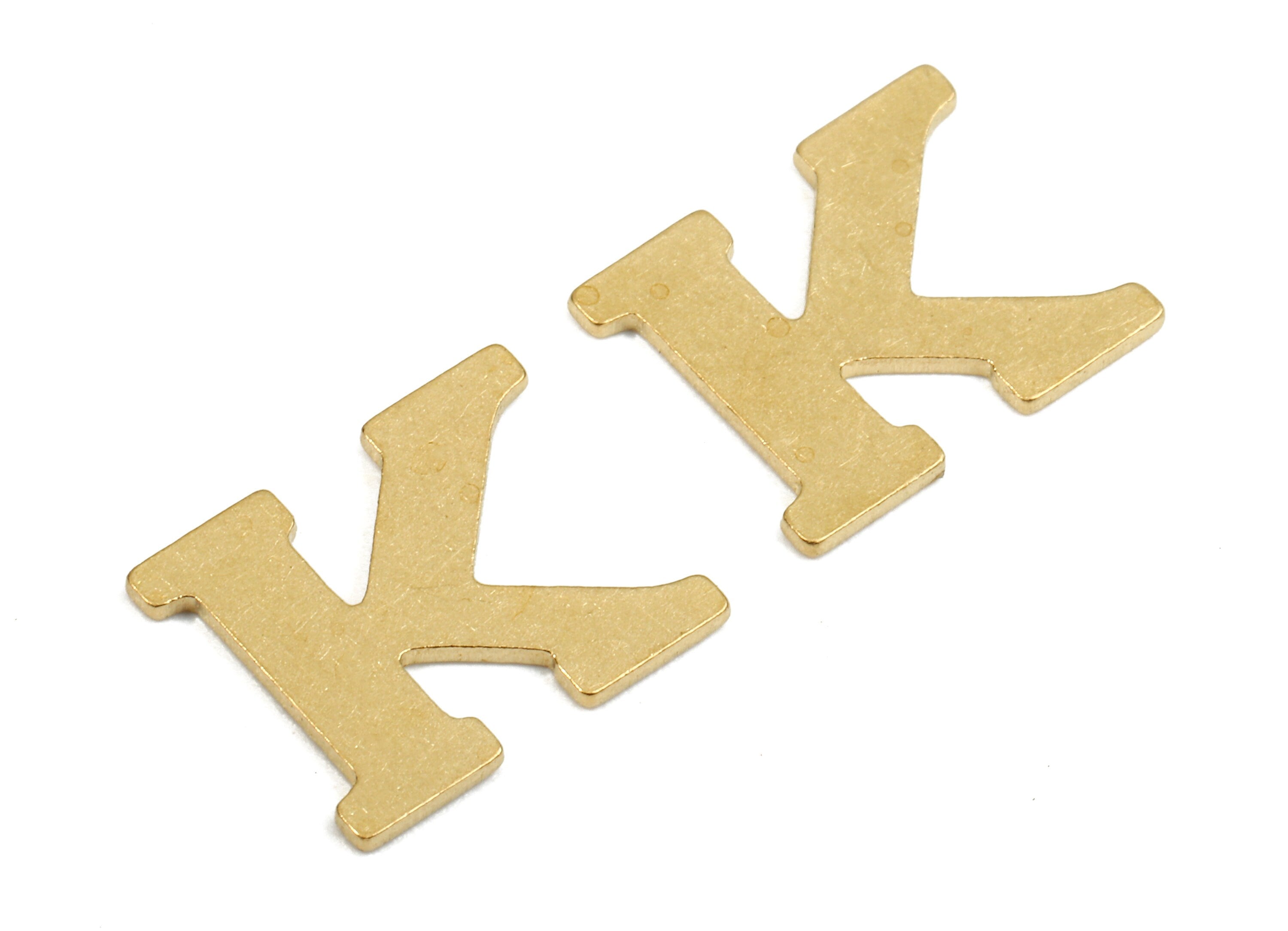Brass K Blank - Raw Brass Letter K Blank - Brass Letter Wallart Decoration - Brass Alphabet K Blank - 11.43x9.42x1.13mm - PP2765 - DOMEDBAZAAR