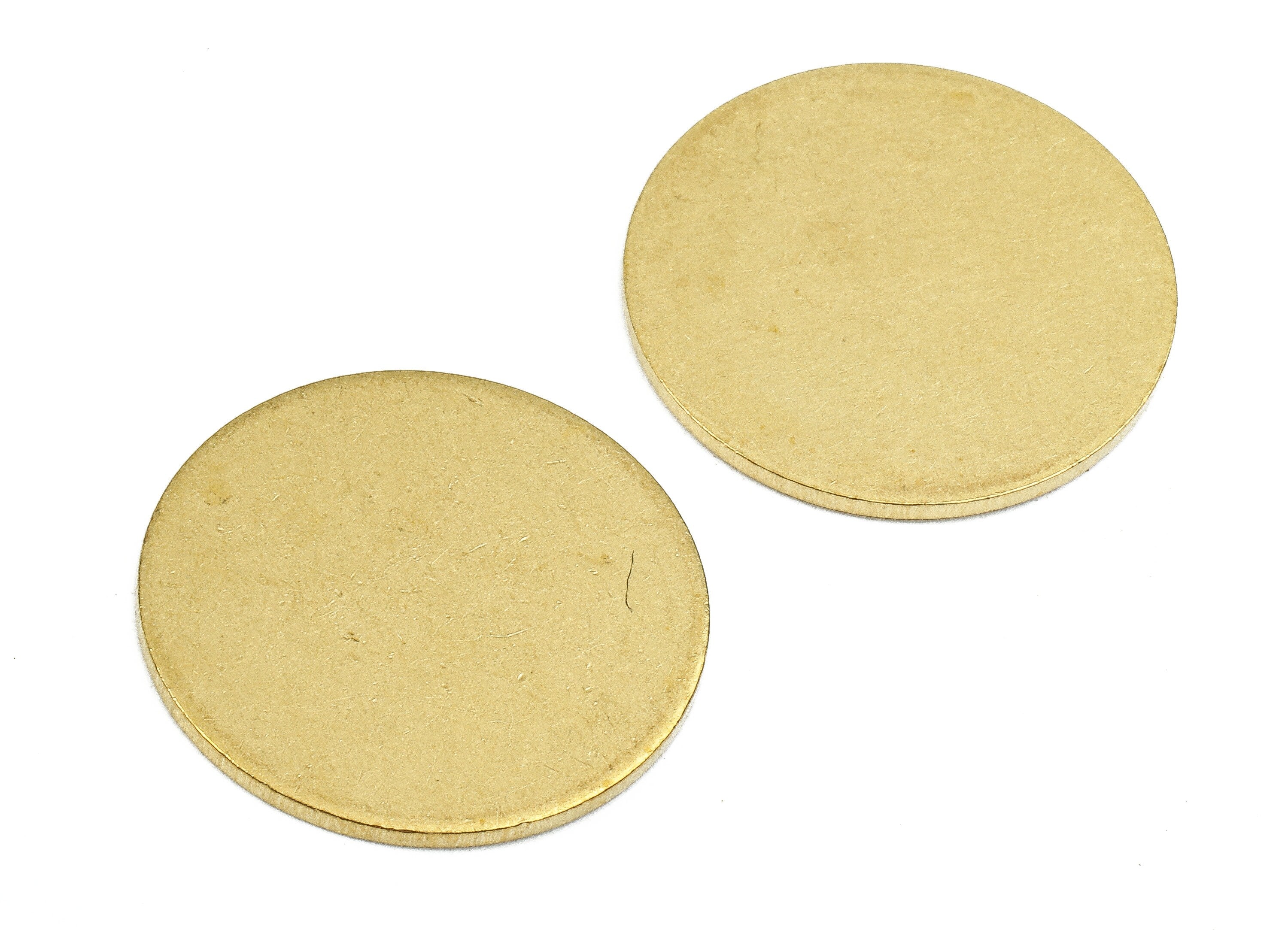 Brass Round Blank - Raw Brass Round Blank - Brass Round Tag - Brass Stamping Tag - Brass Blank Findings - 20.03x20.03x1.05mm - PP2399 - DOMEDBAZAAR